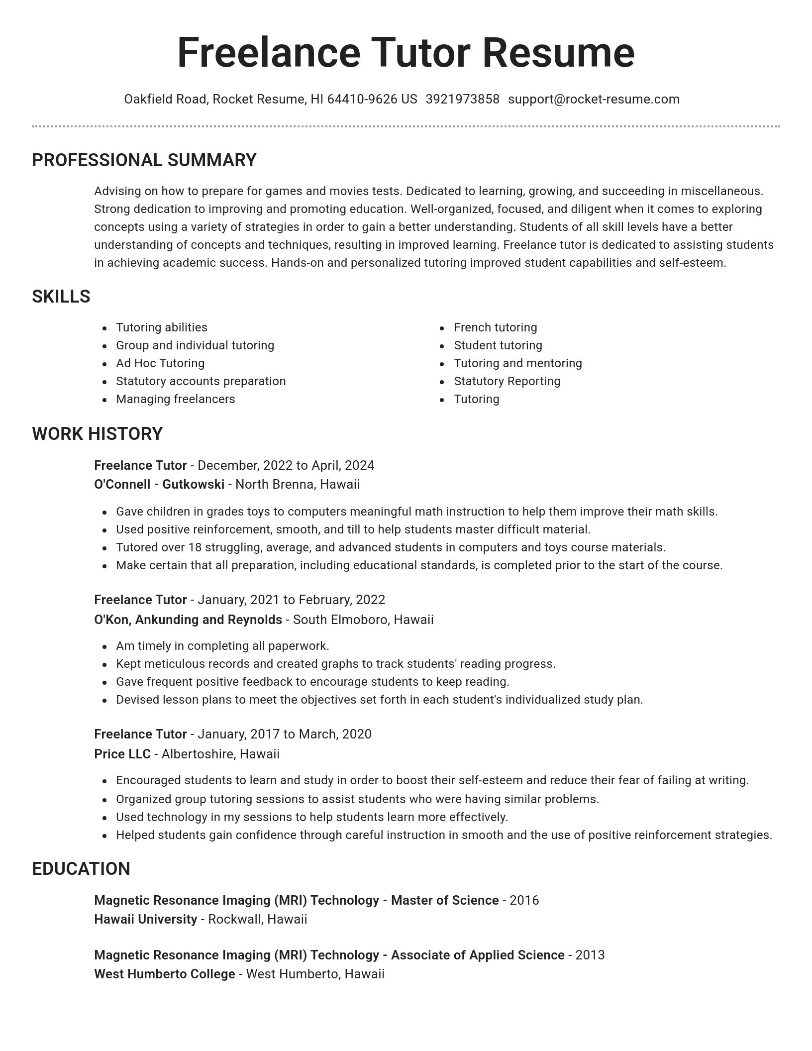 Brilliant resume template