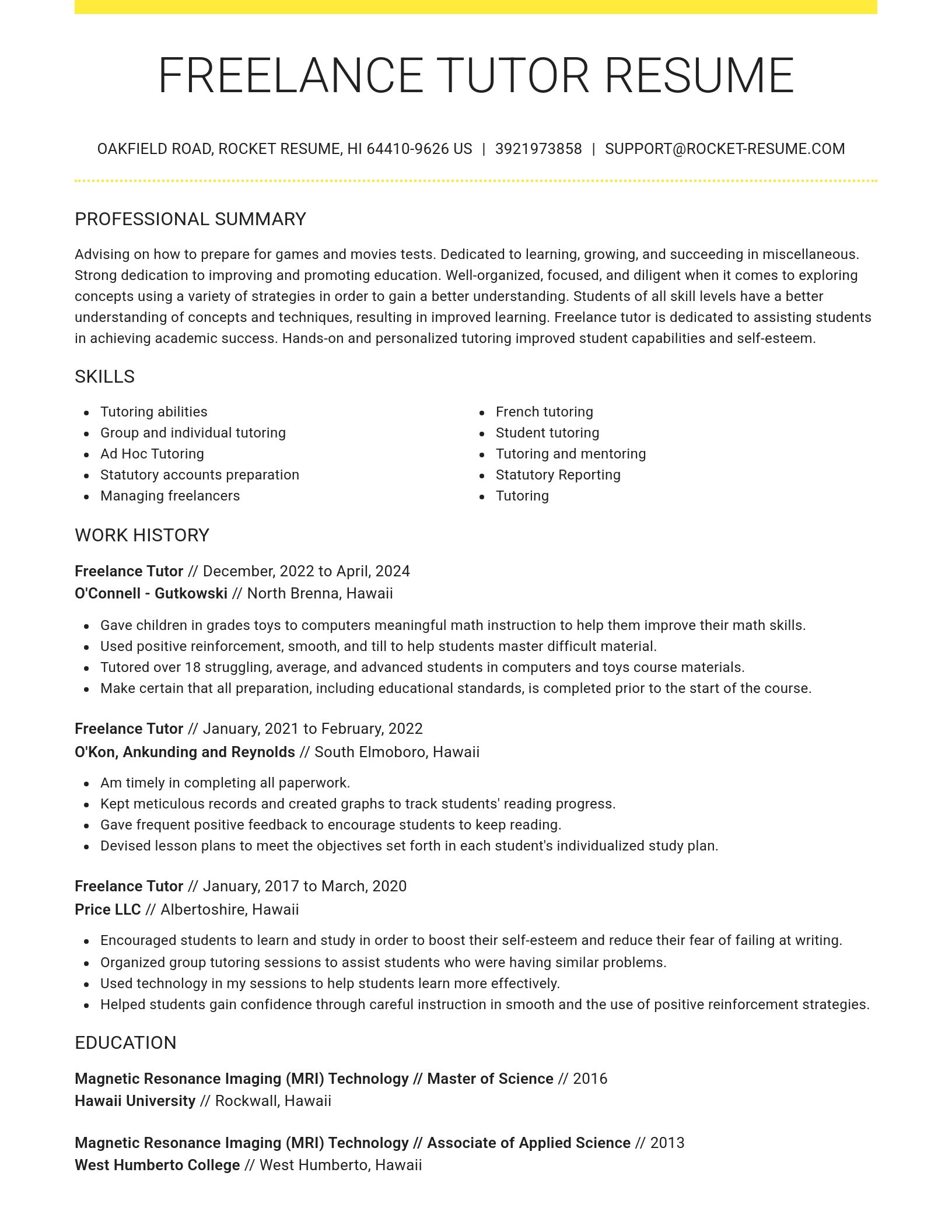 Grand resume template