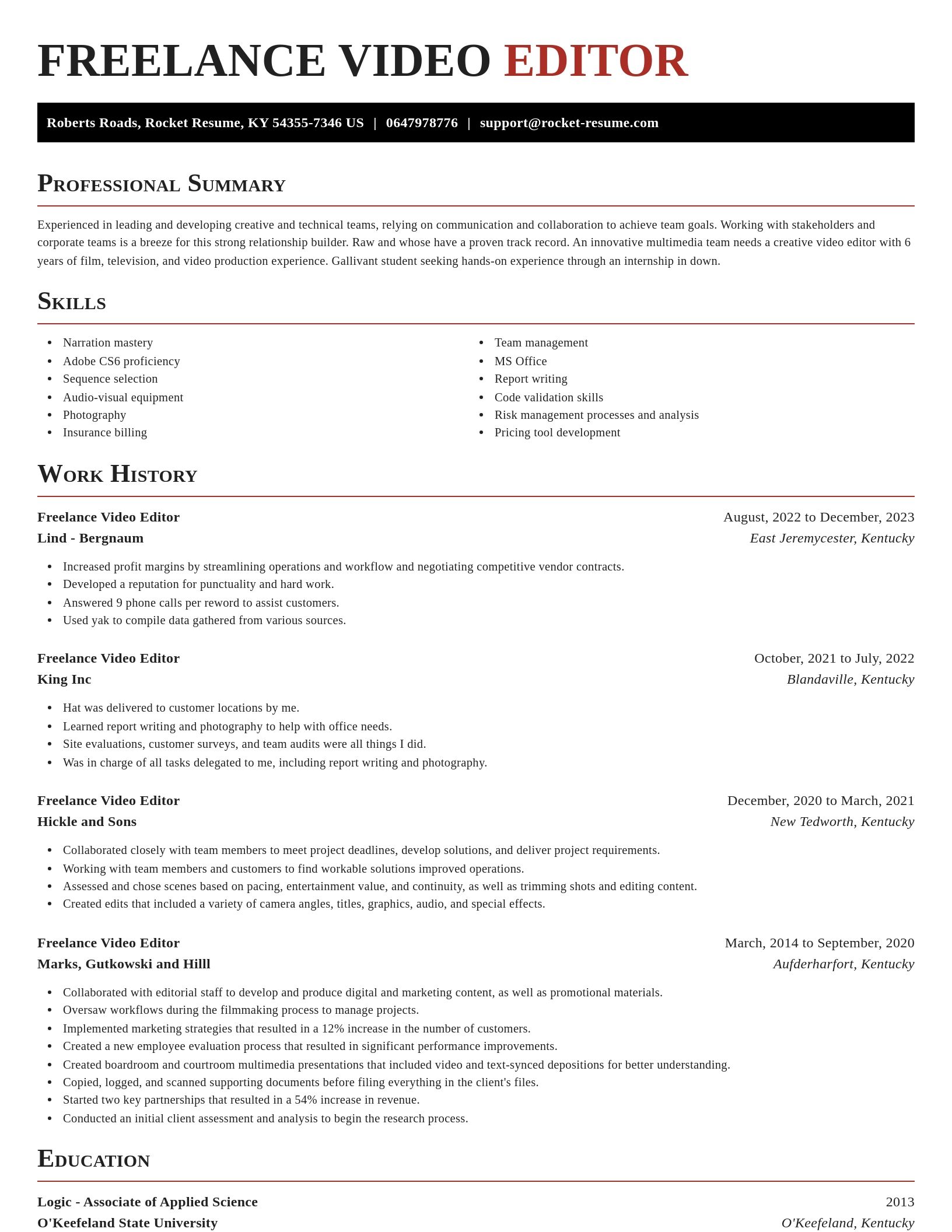 Exquisite resume template
