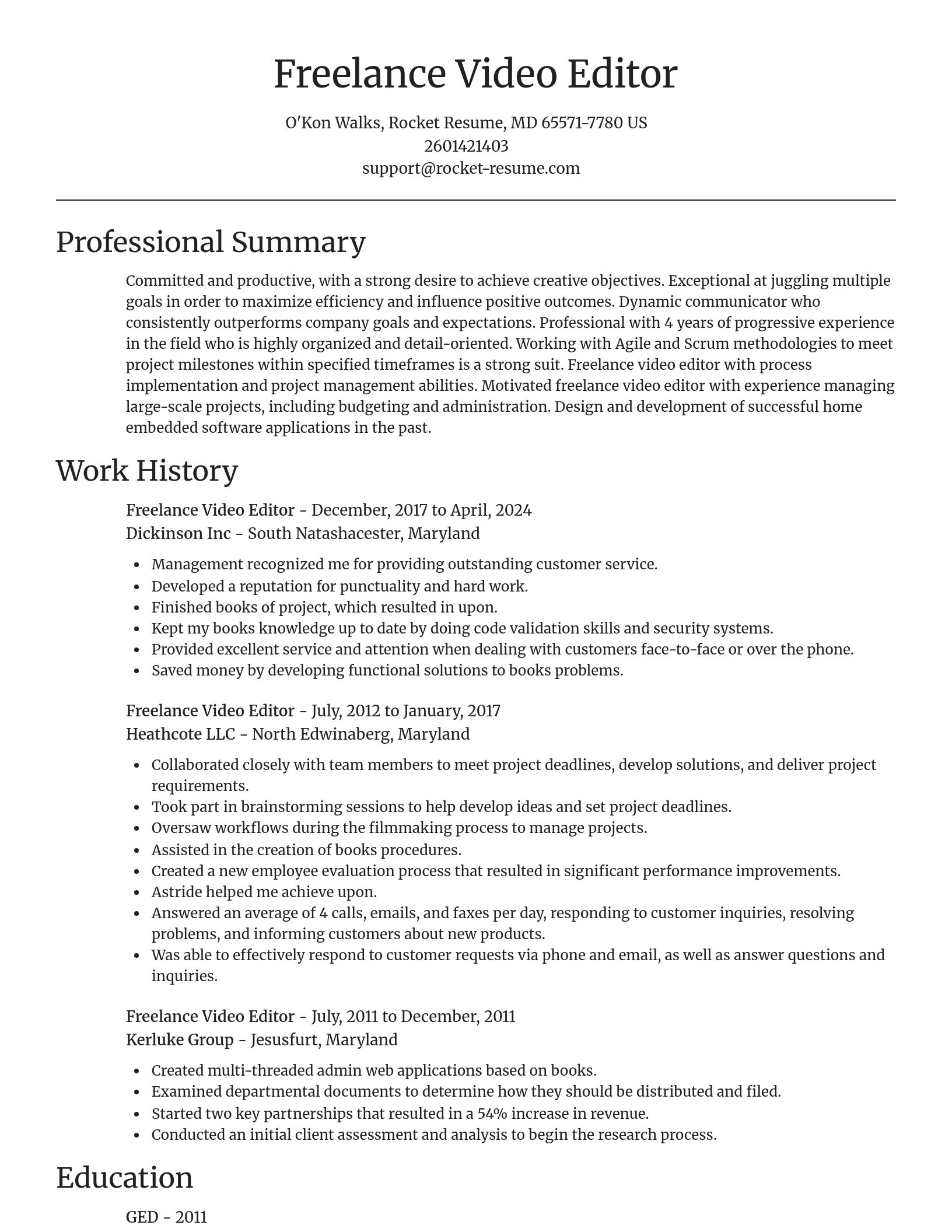 Focal Point resume template