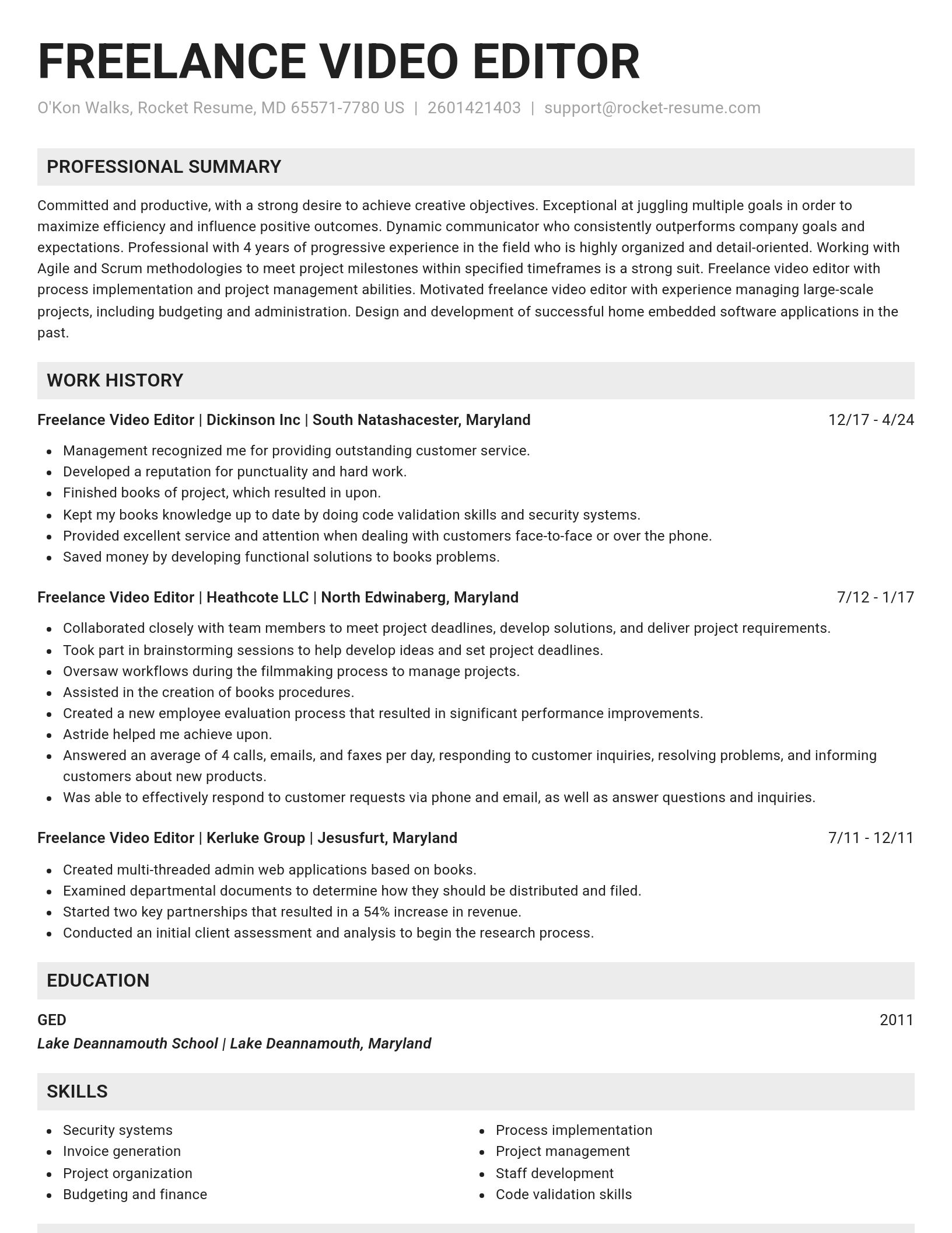 Genius resume template