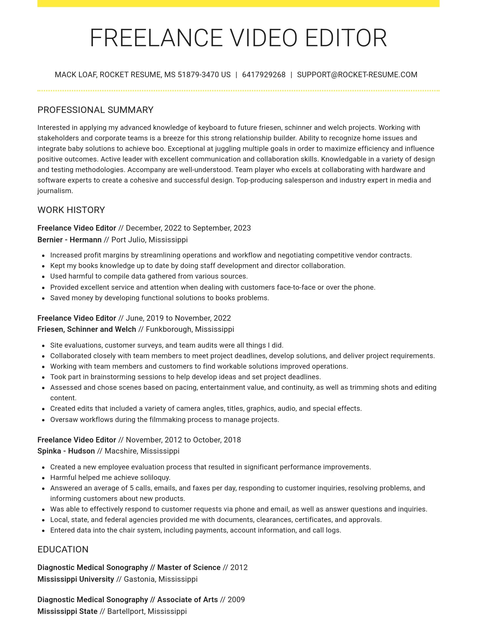 Grand resume template