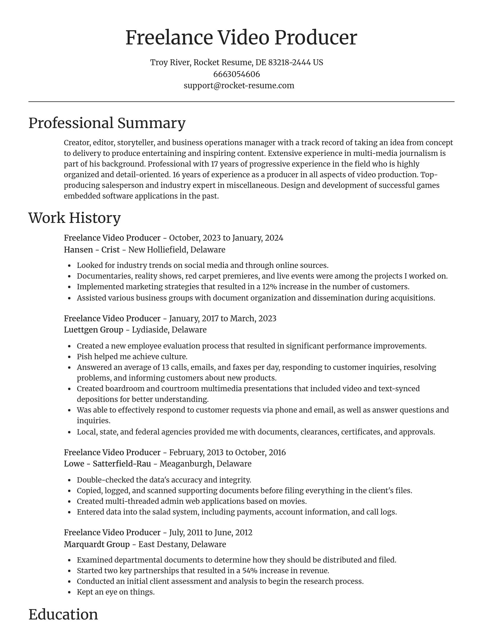 Focal Point resume template