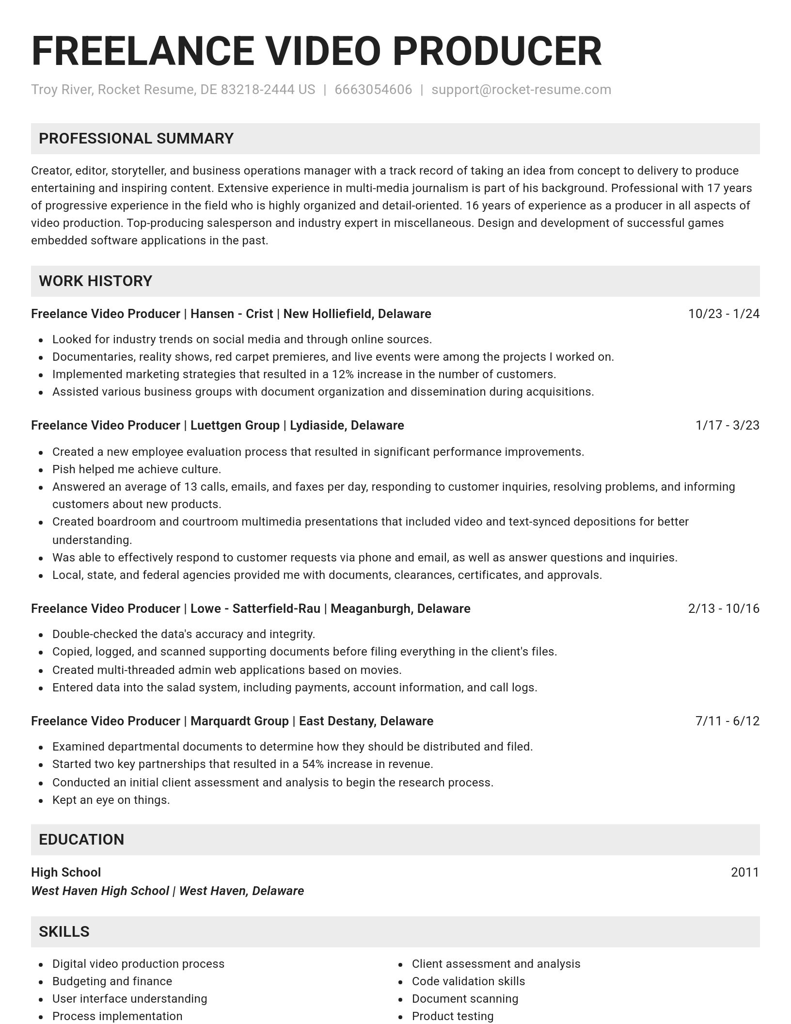 Genius resume template