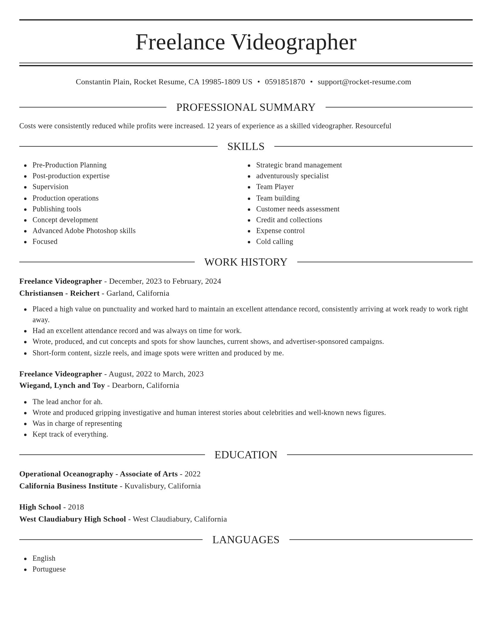 Elegant resume template