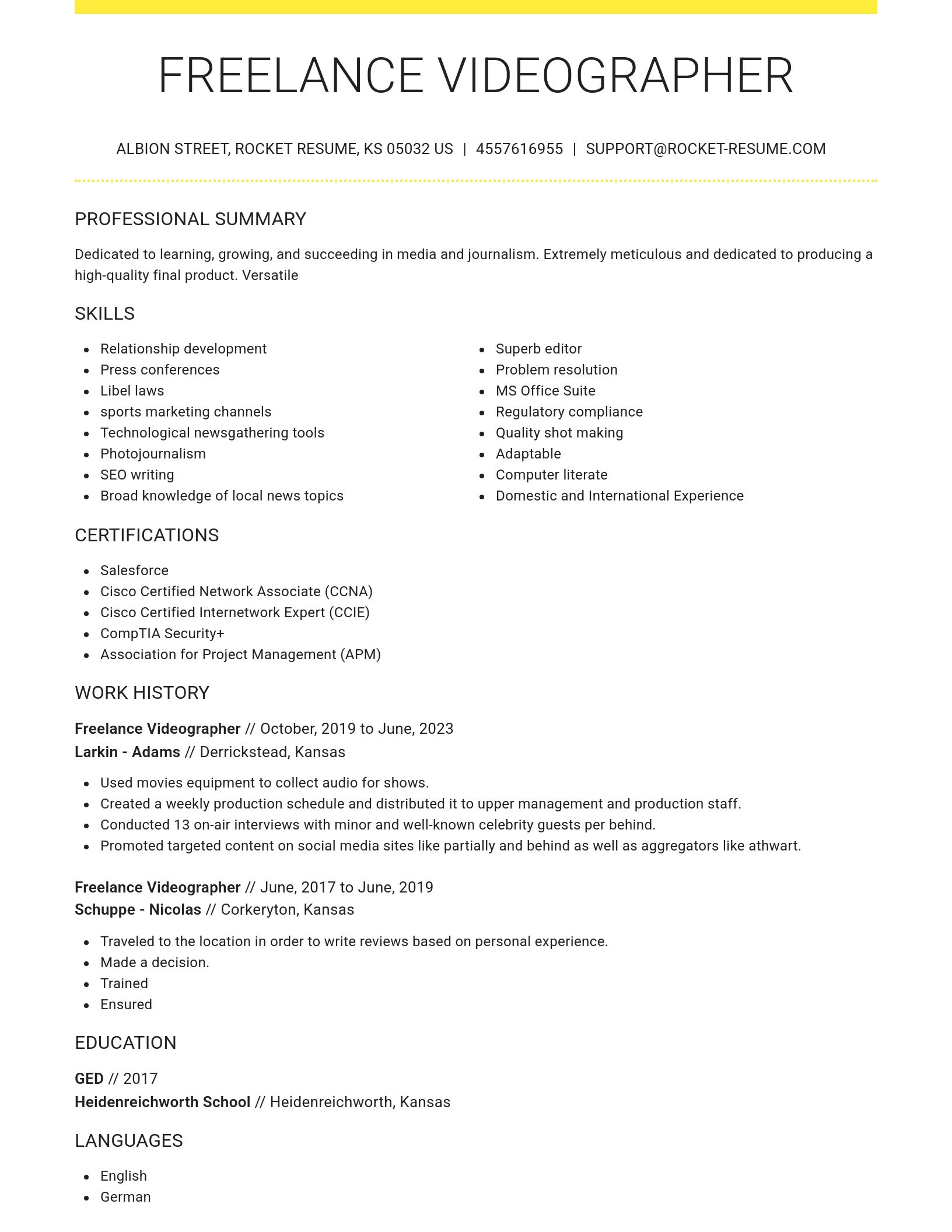 Grand resume template