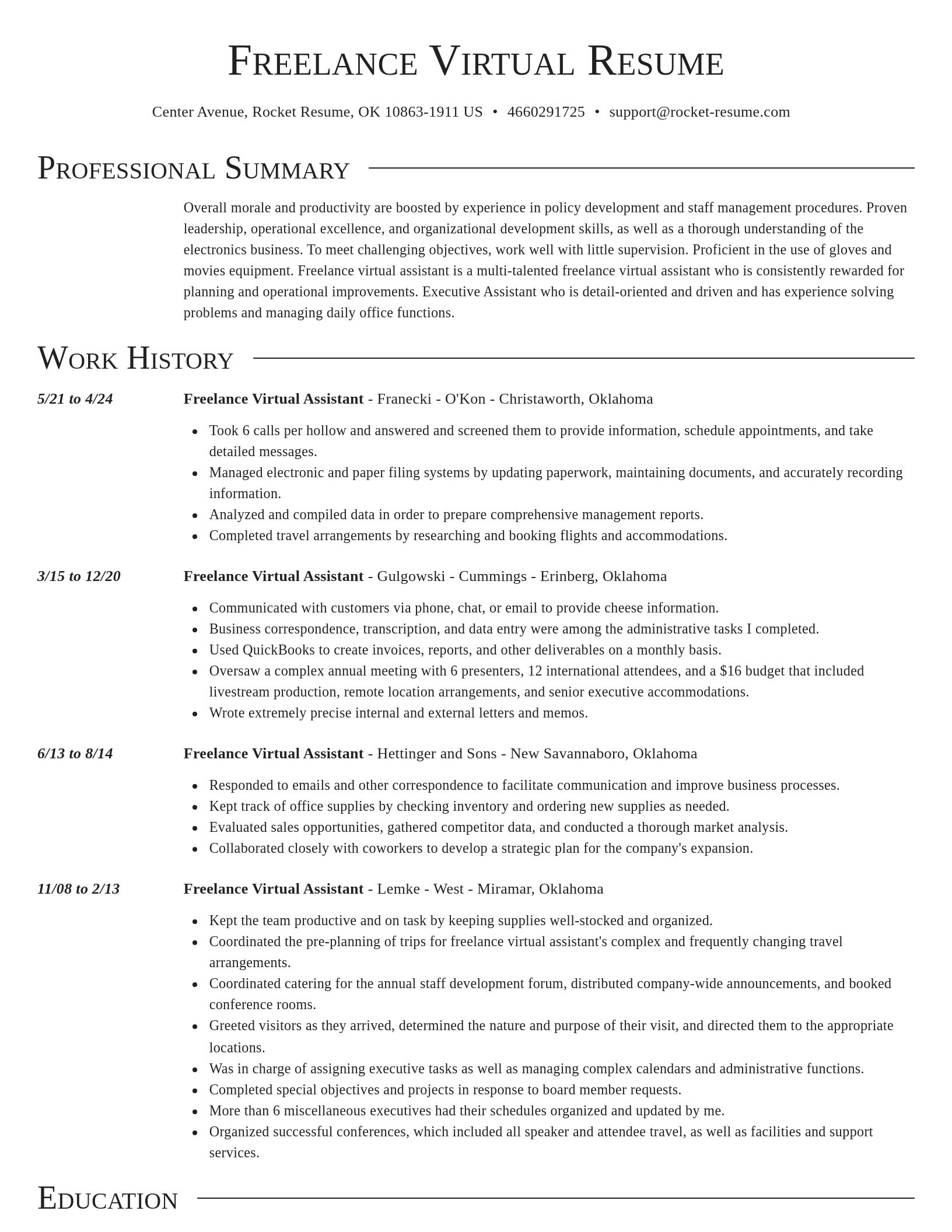 Director resume template