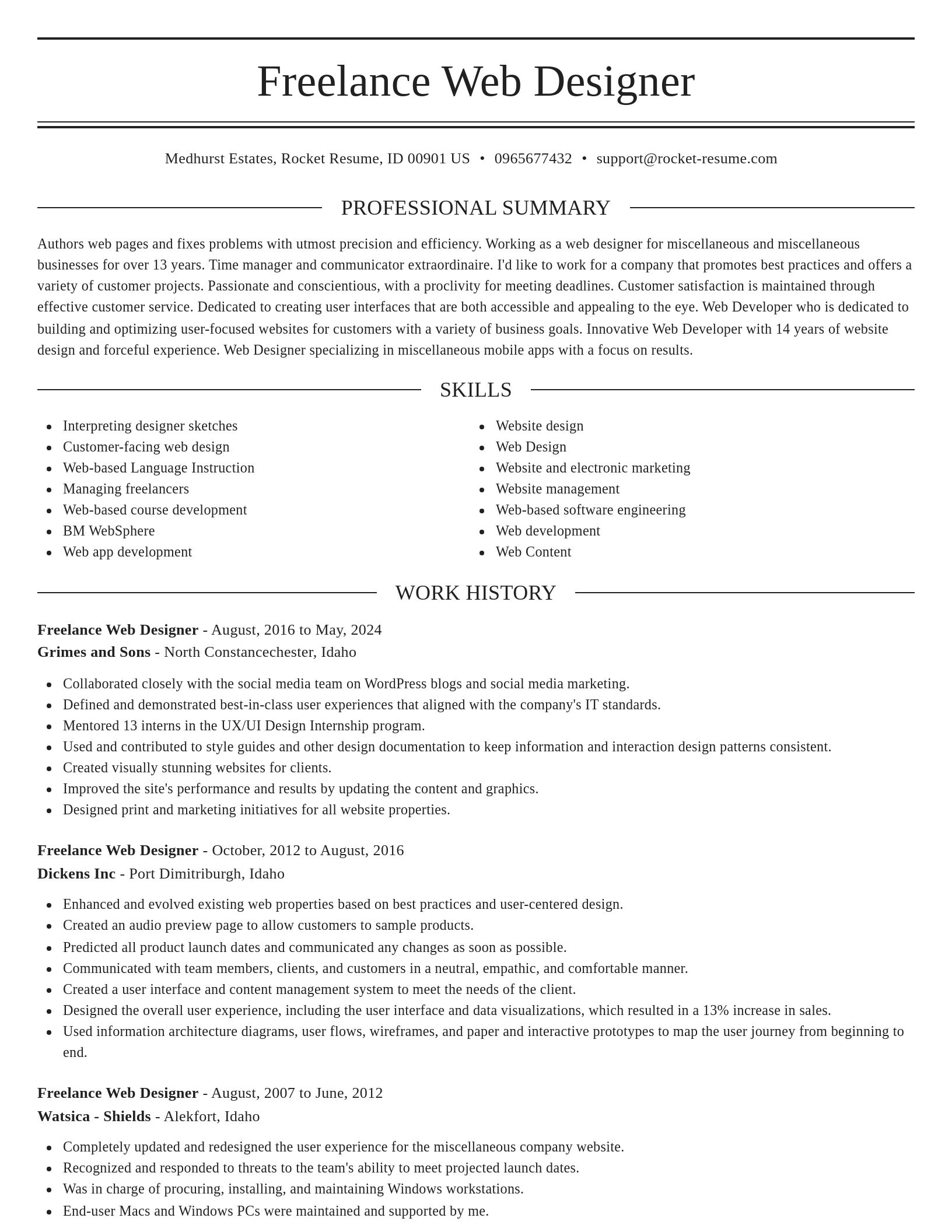 Elegant resume template