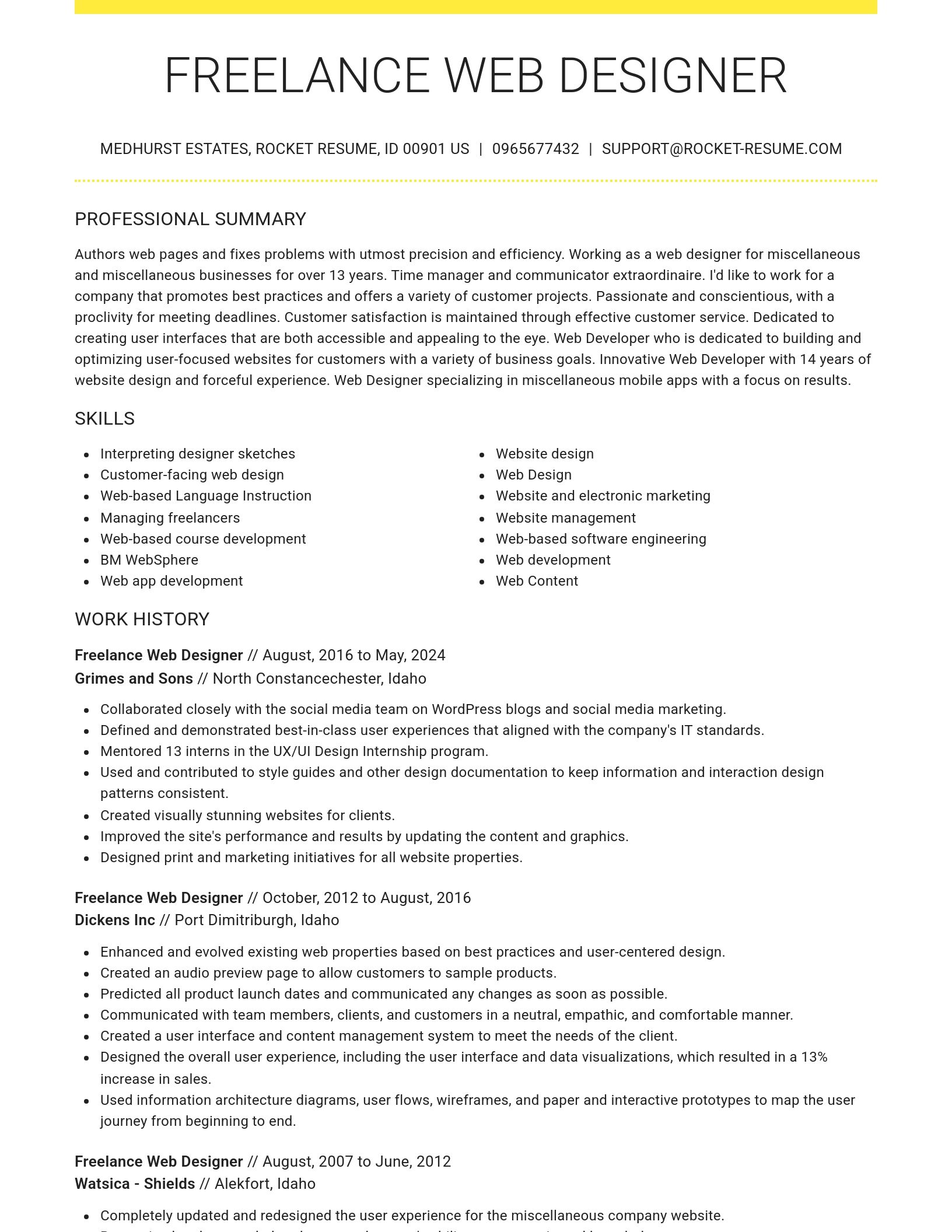 Grand resume template