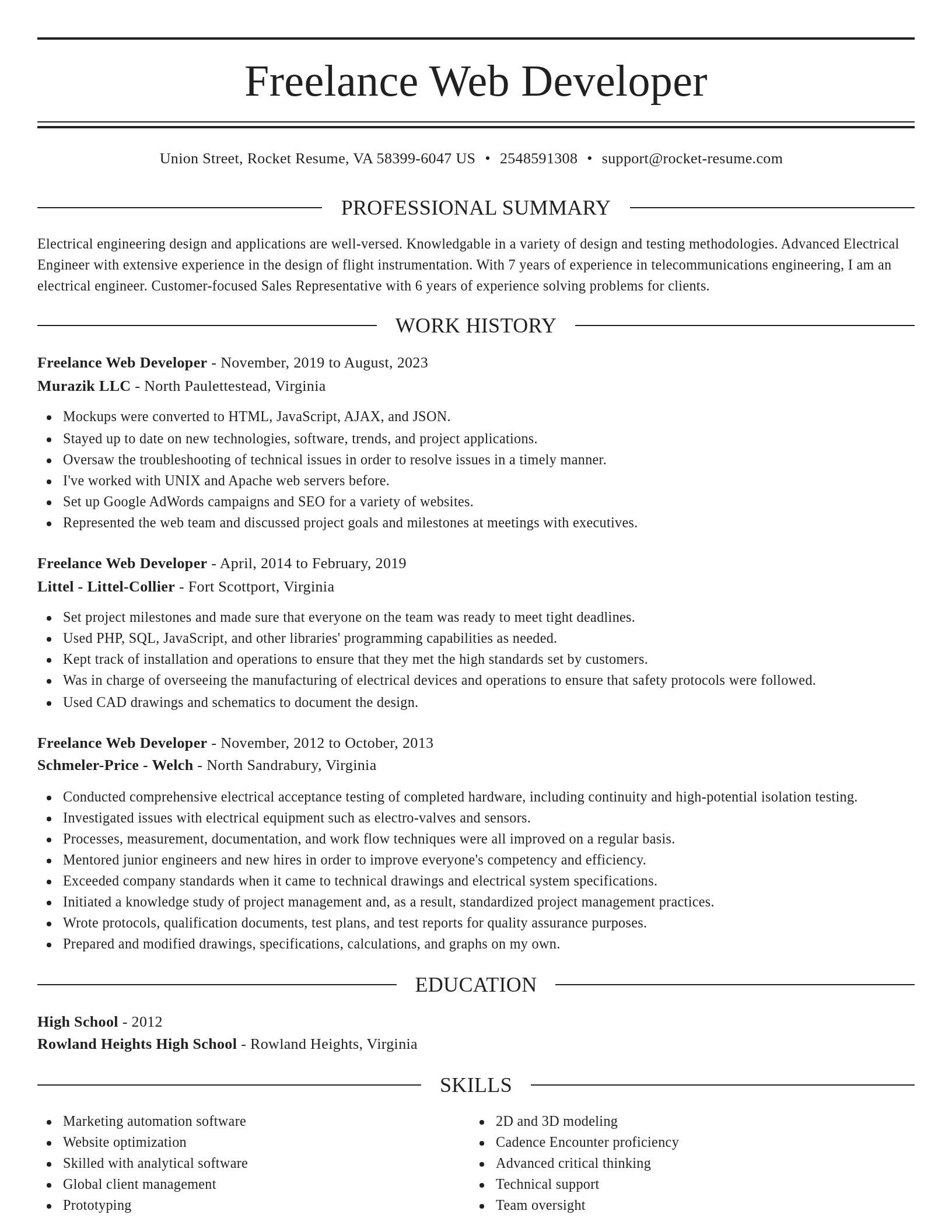 Elegant resume template