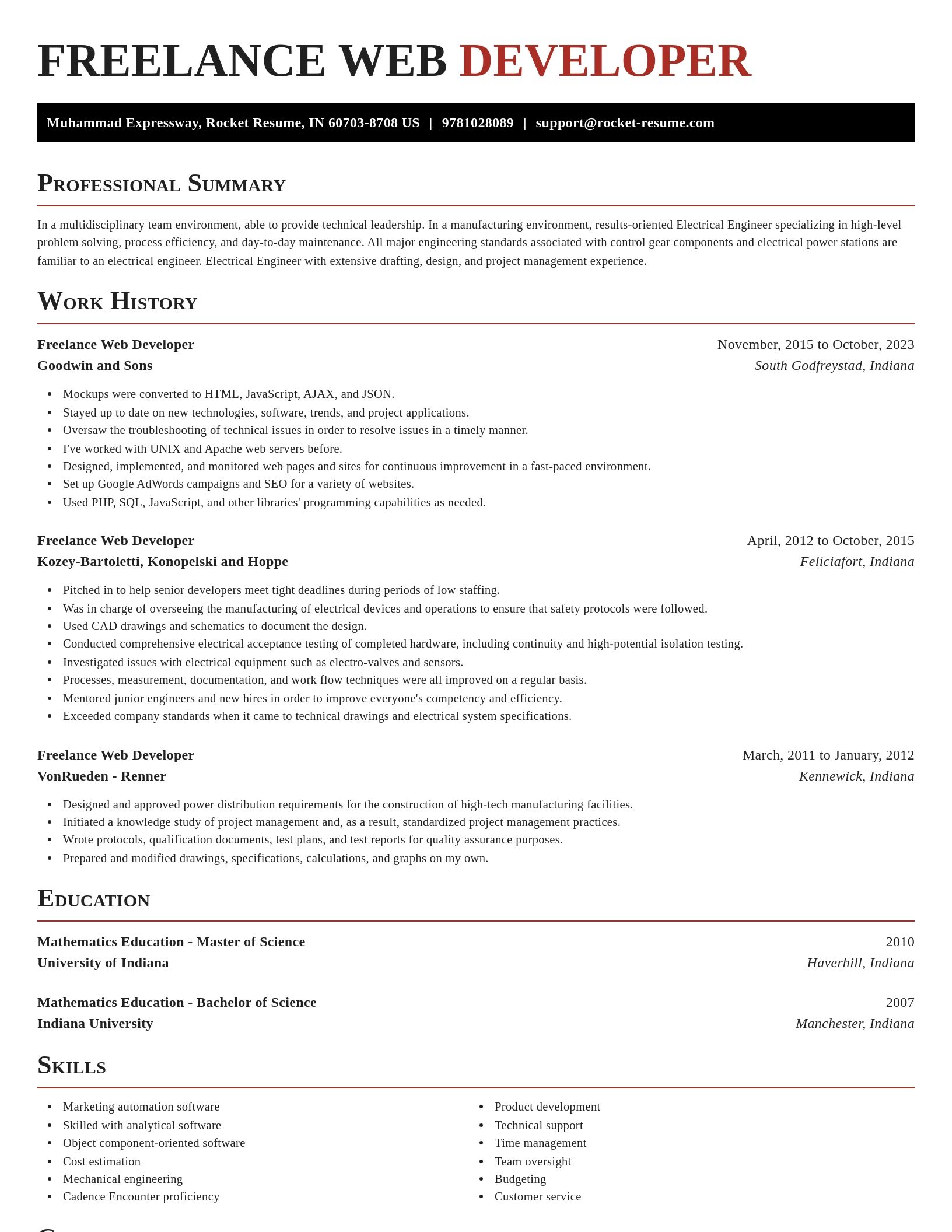 Exquisite resume template