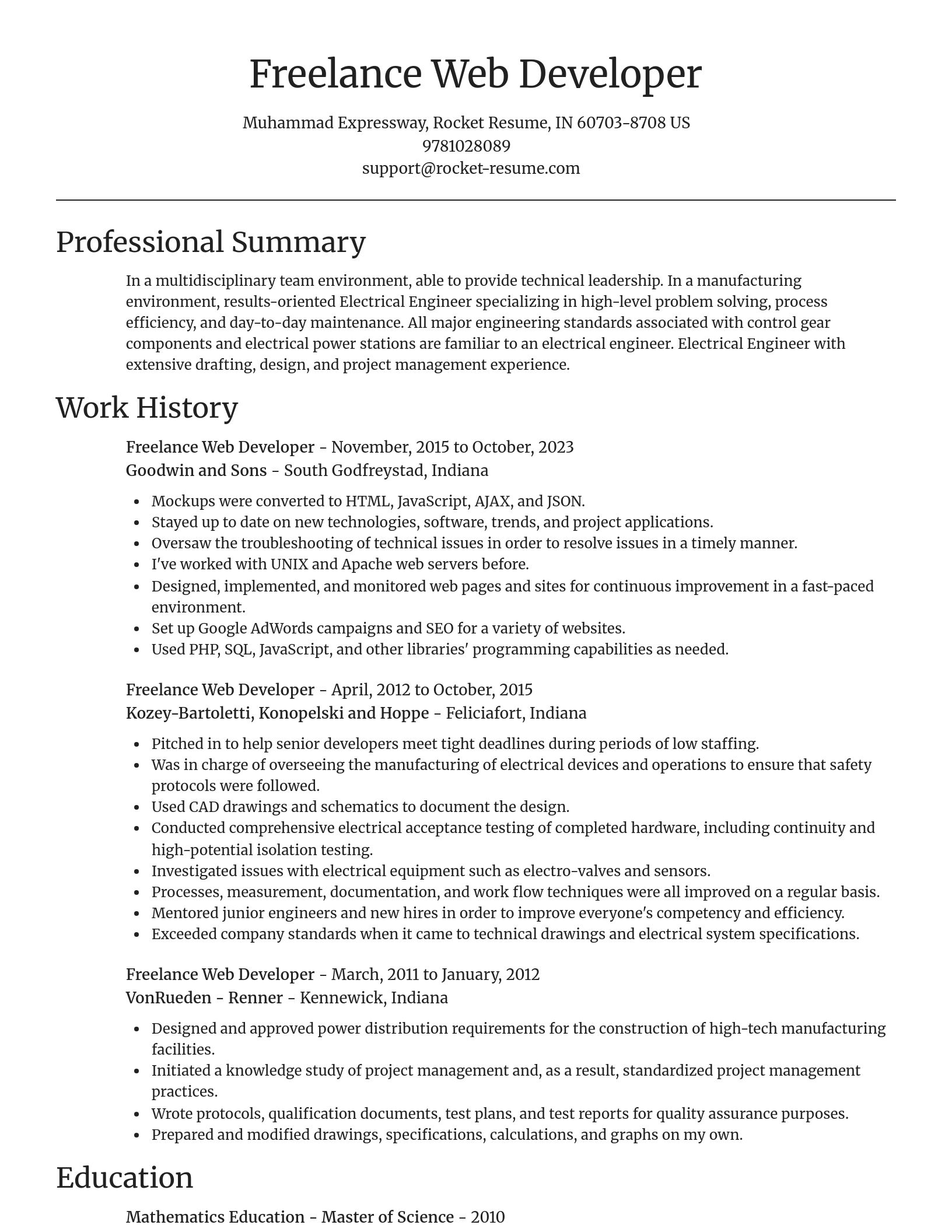 Focal Point resume template