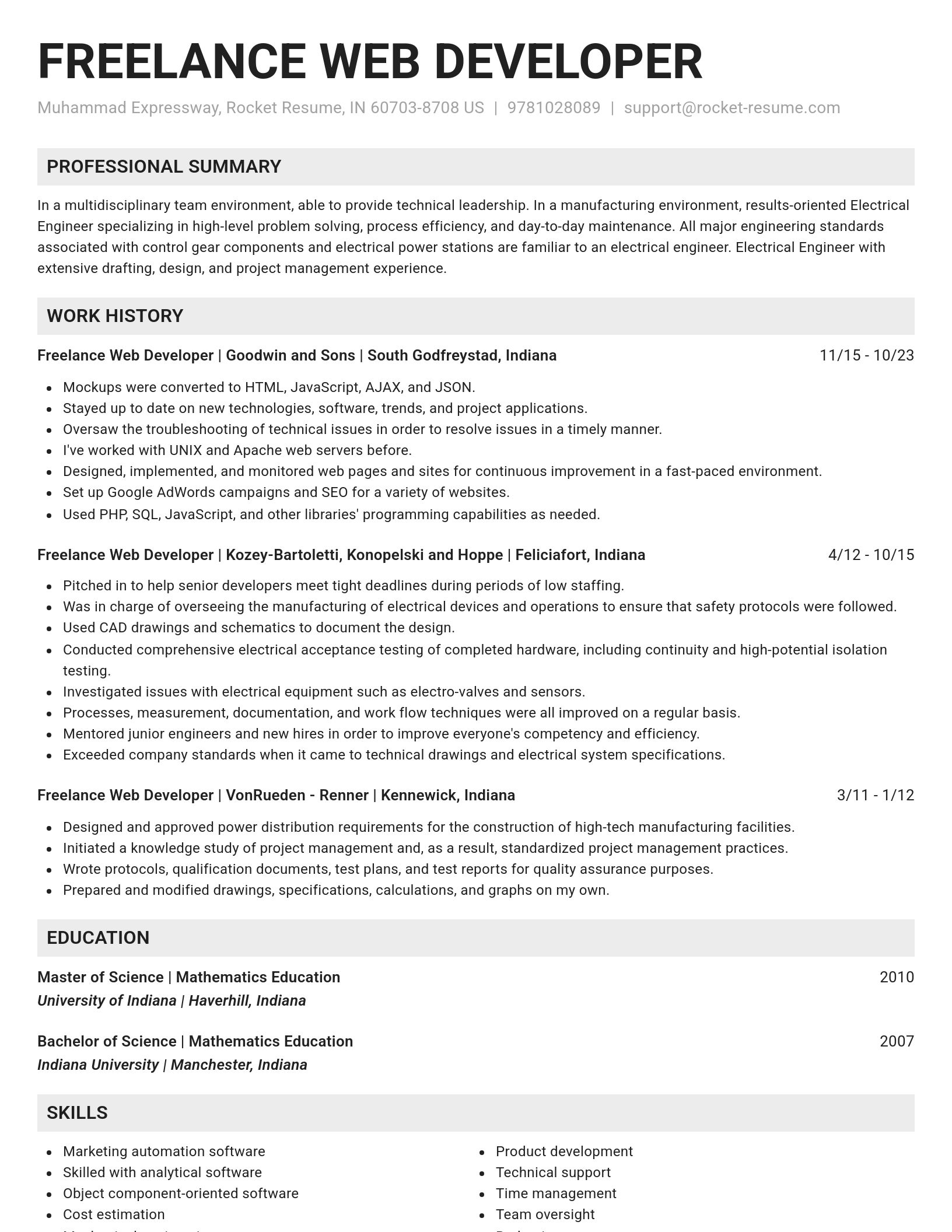 Genius resume template