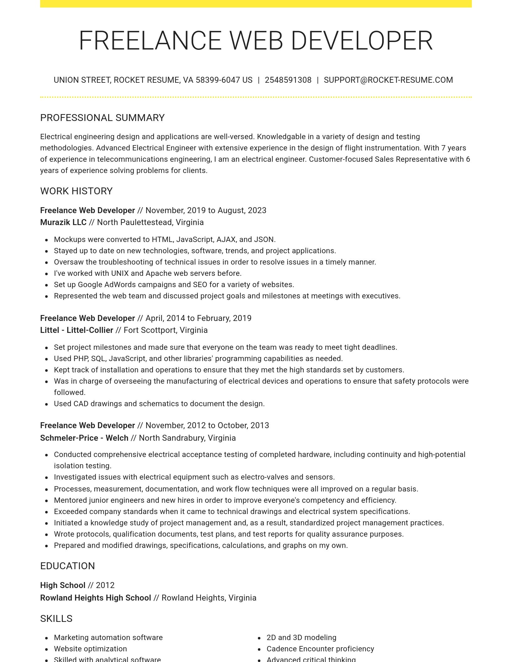 Grand resume template