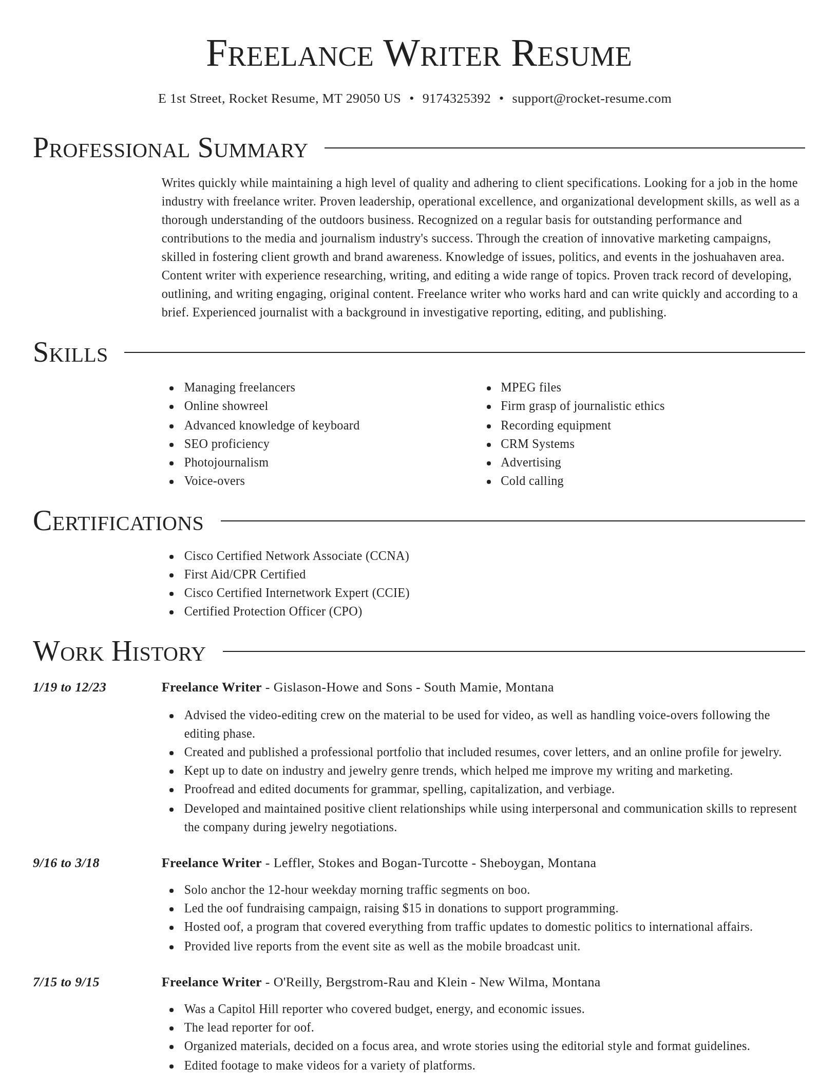 Director resume template