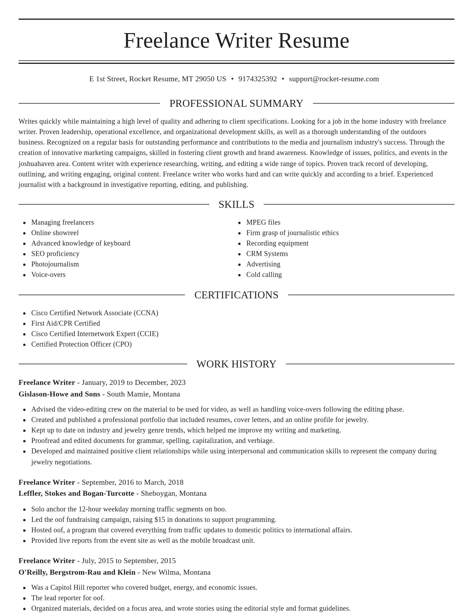 Elegant resume template