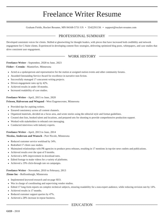 Elegant resume template