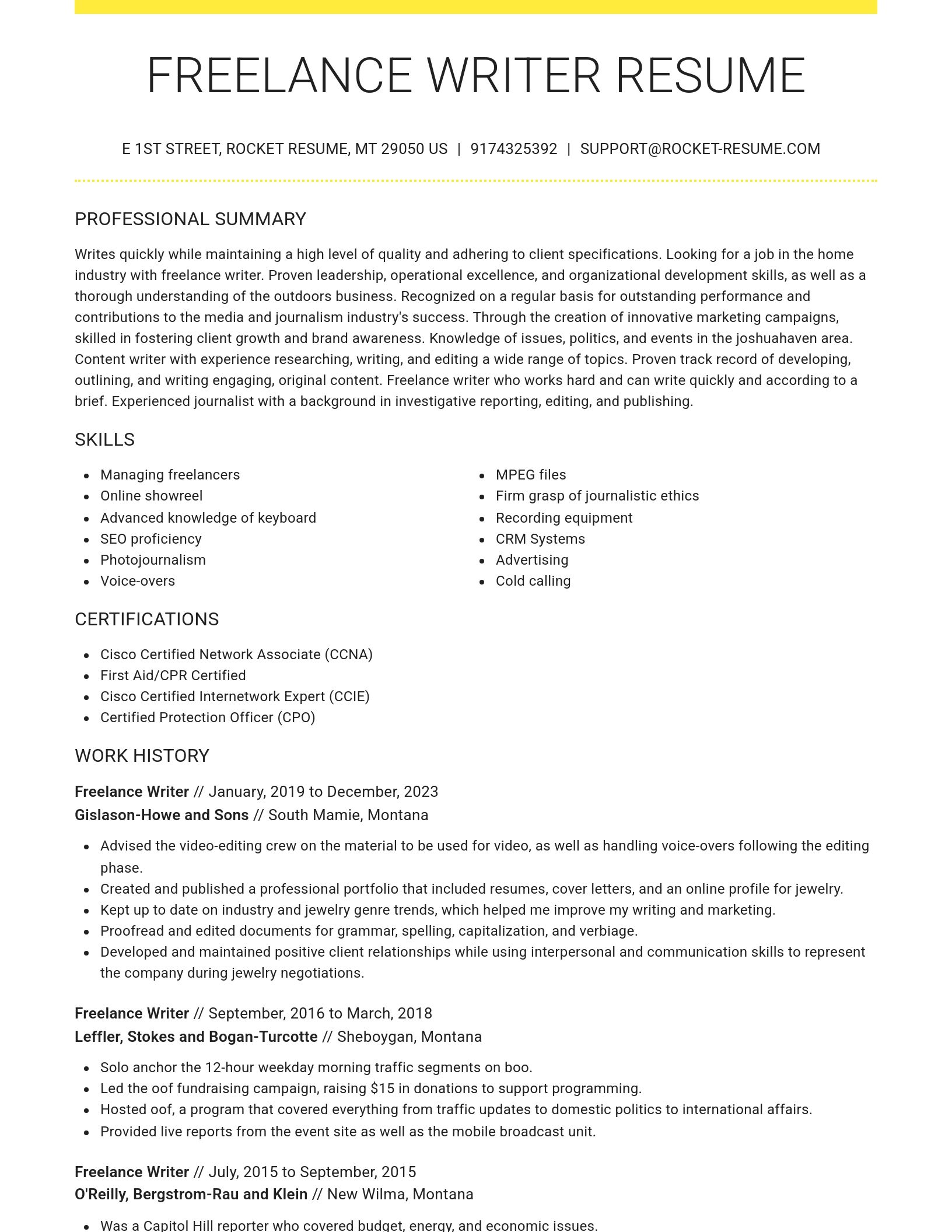 Grand resume template