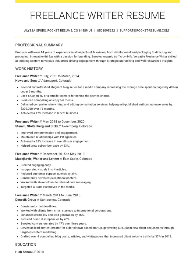 Grand resume template