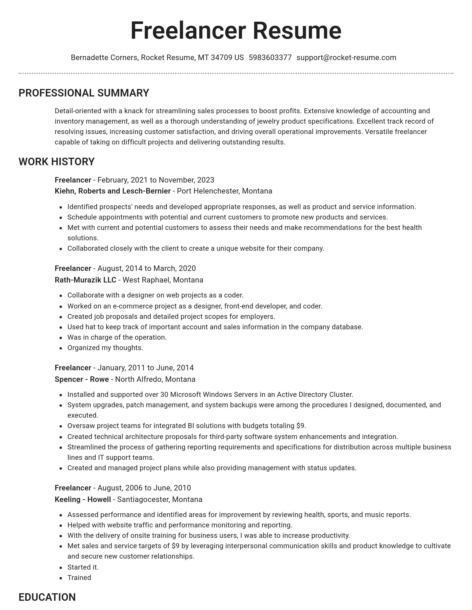 Brilliant resume template