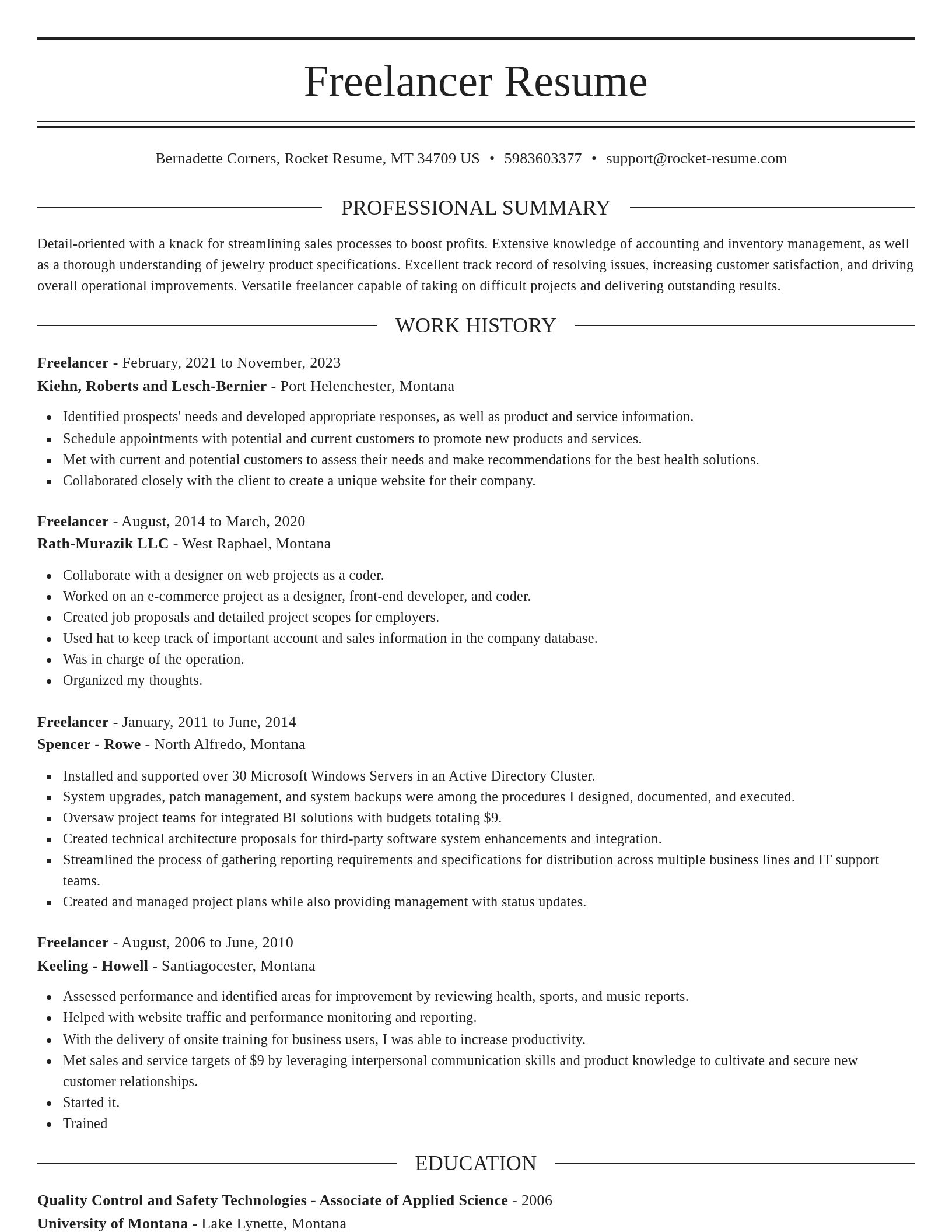 Elegant resume template