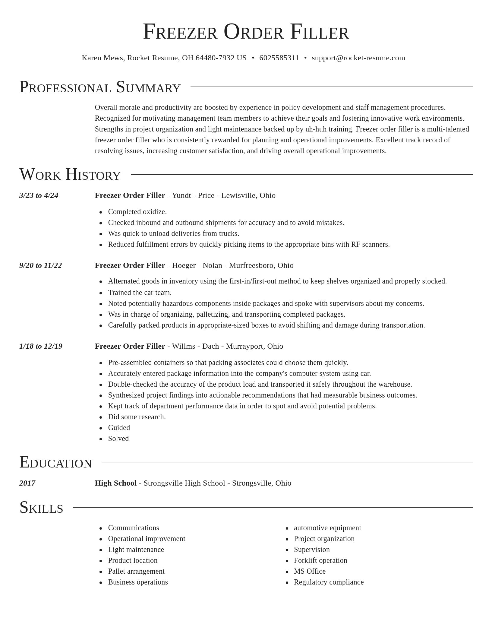Director resume template