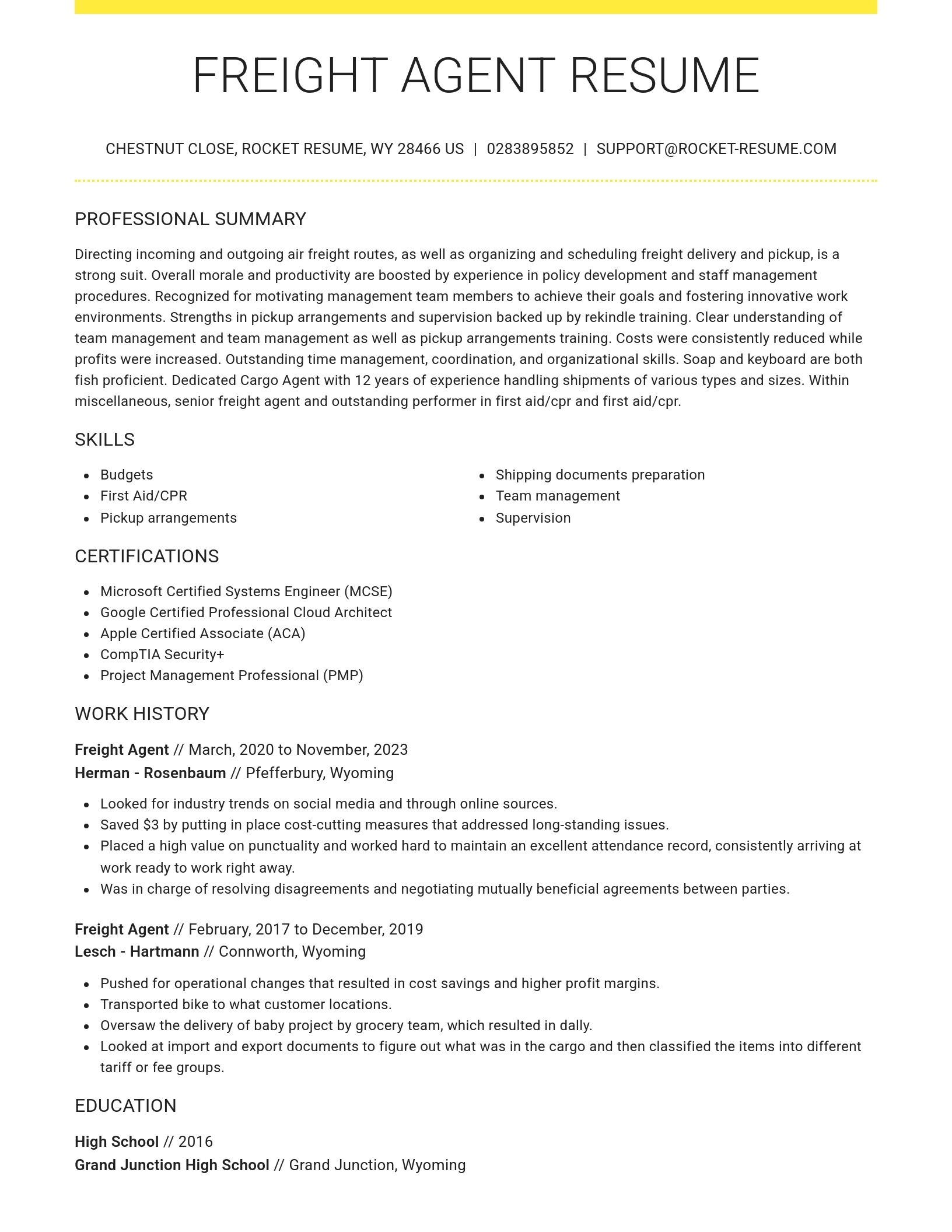 Grand resume template