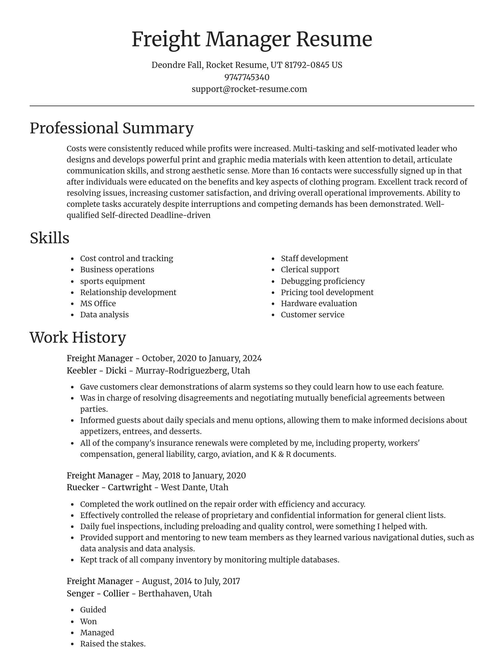 Focal Point resume template