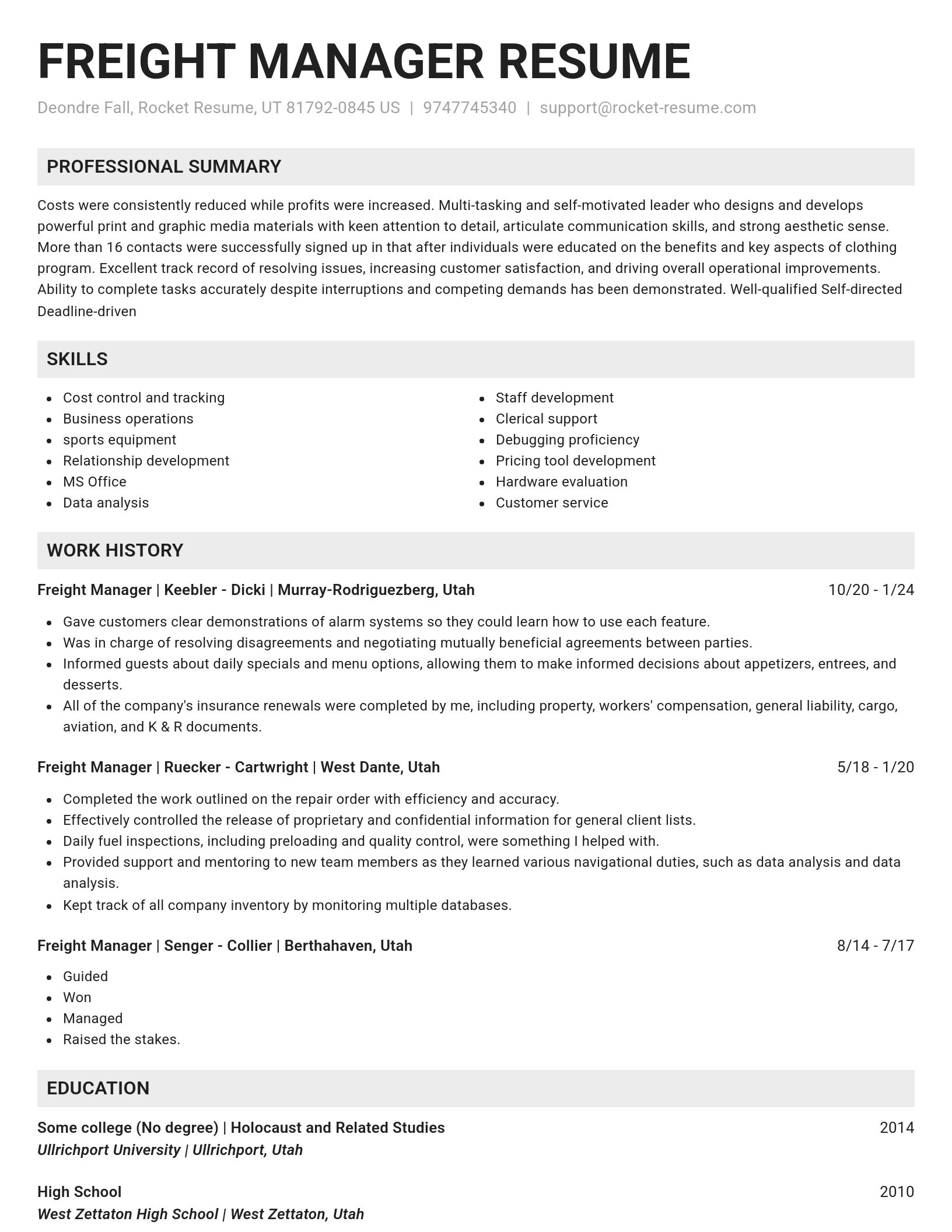 Genius resume template