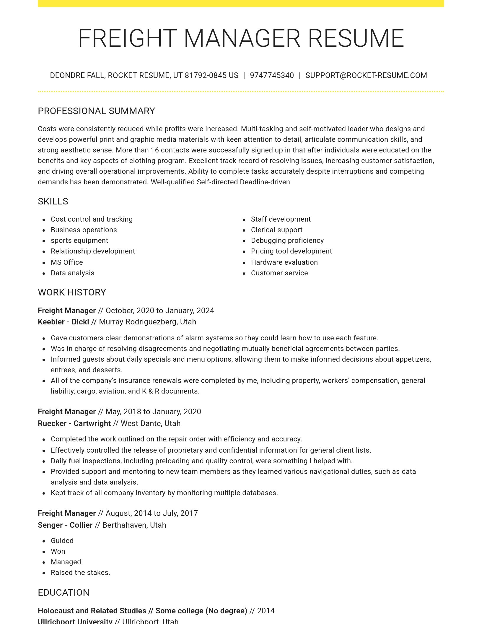 Grand resume template