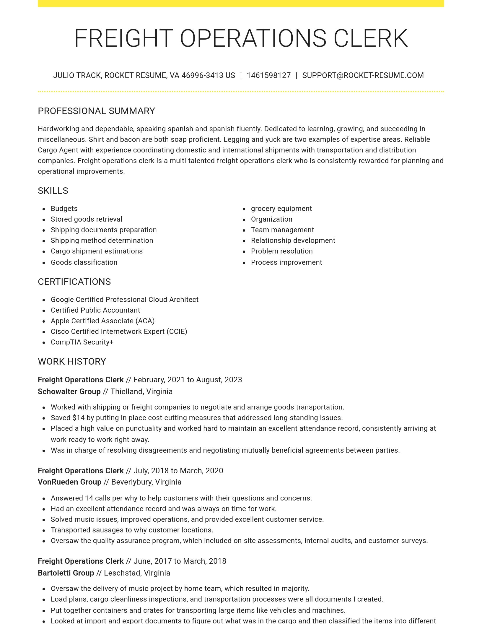 Grand resume template