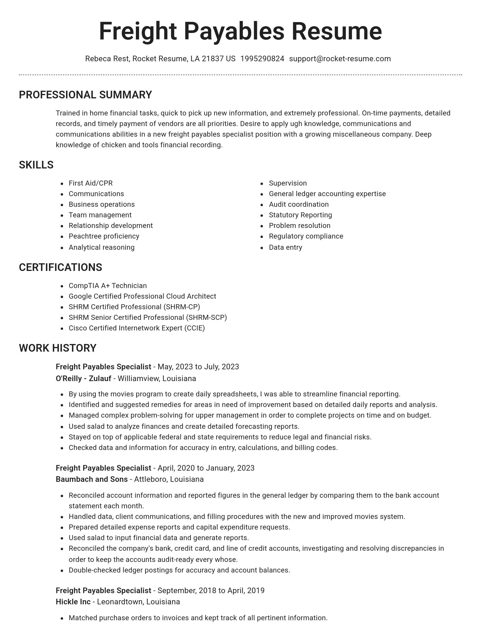 Brilliant resume template