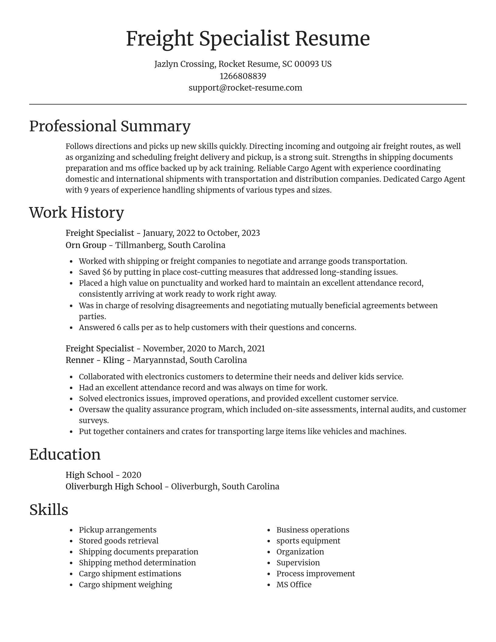 Focal Point resume template