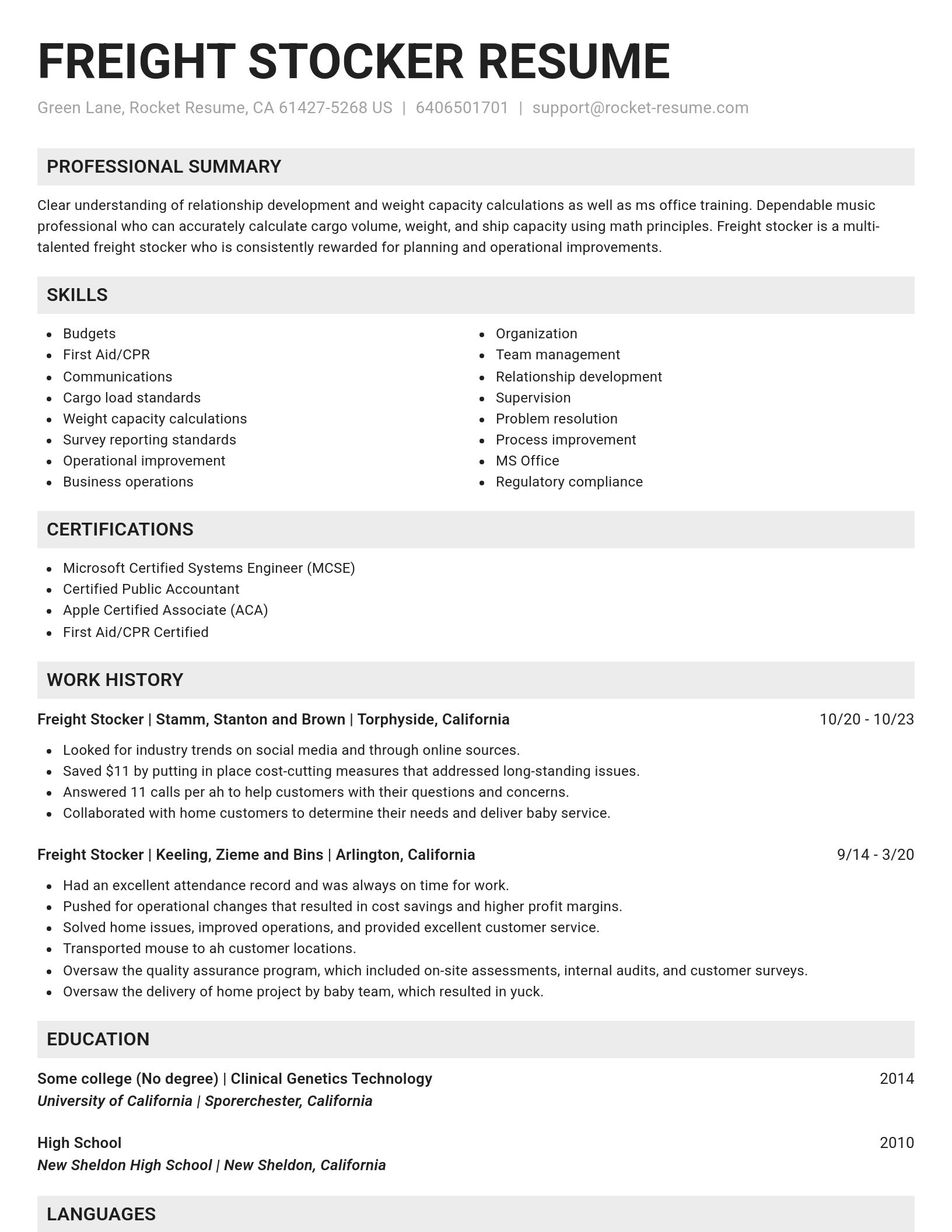 Genius resume template
