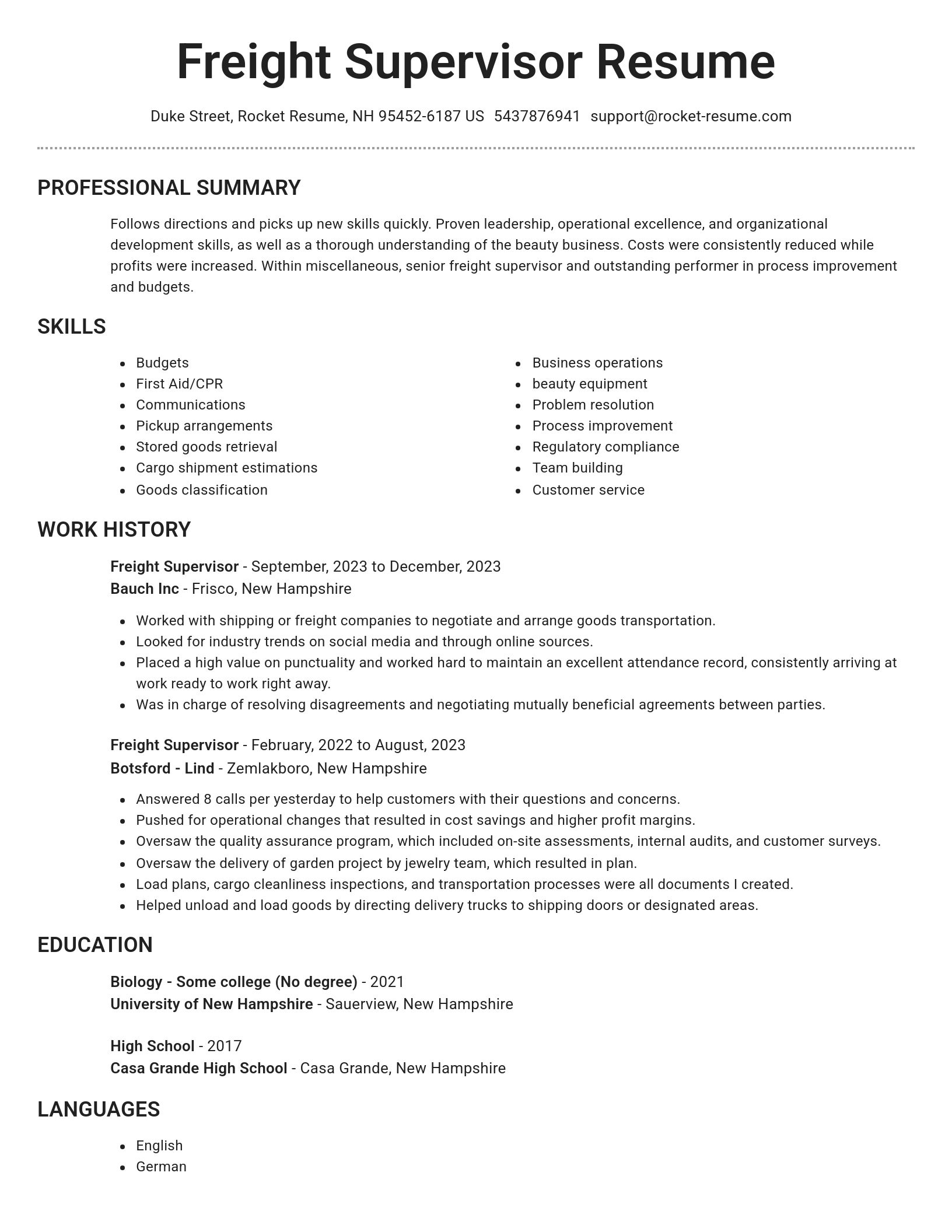 Brilliant resume template