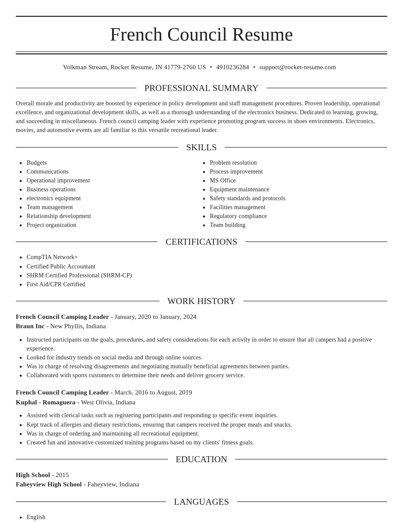 Elegant resume template