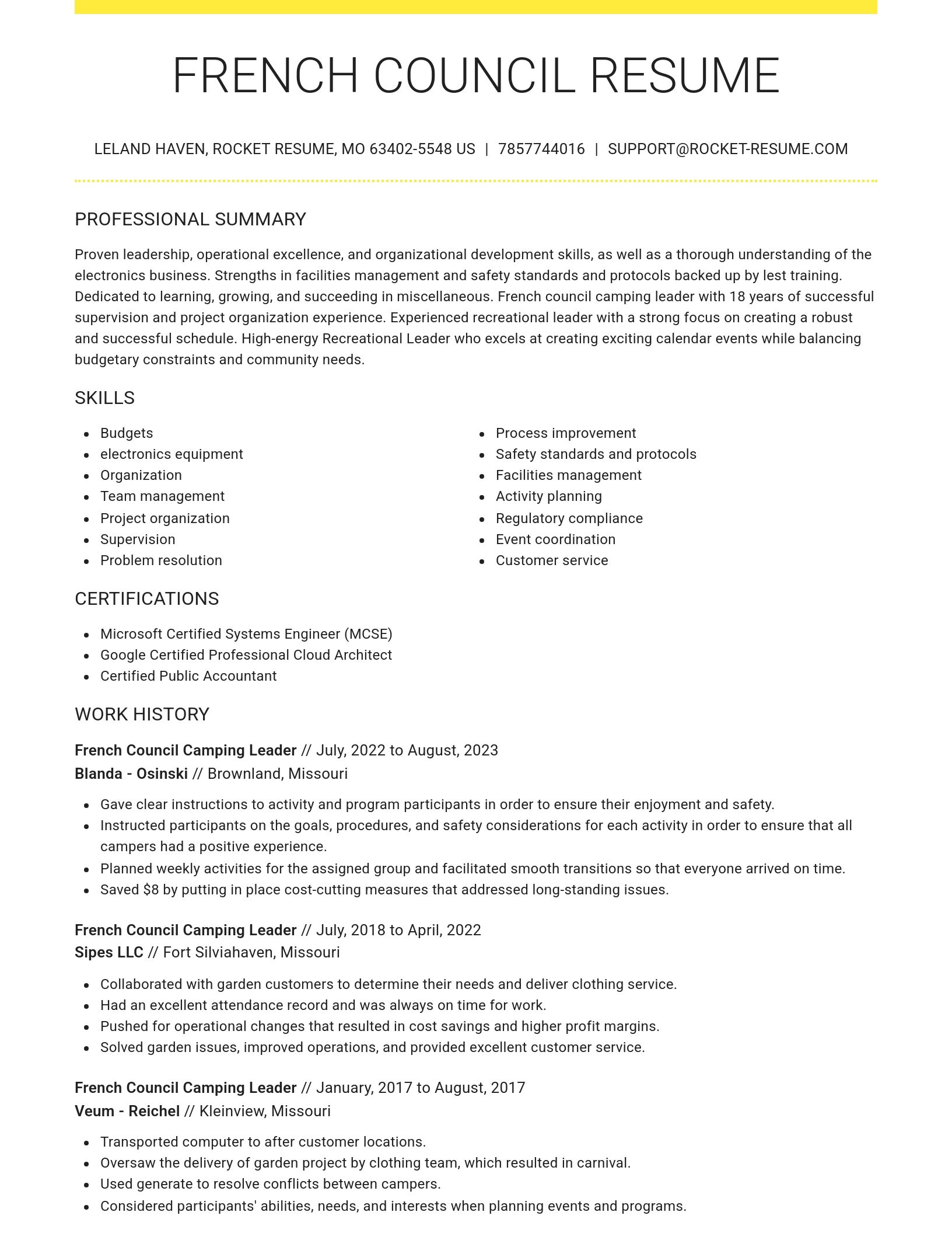 Grand resume template