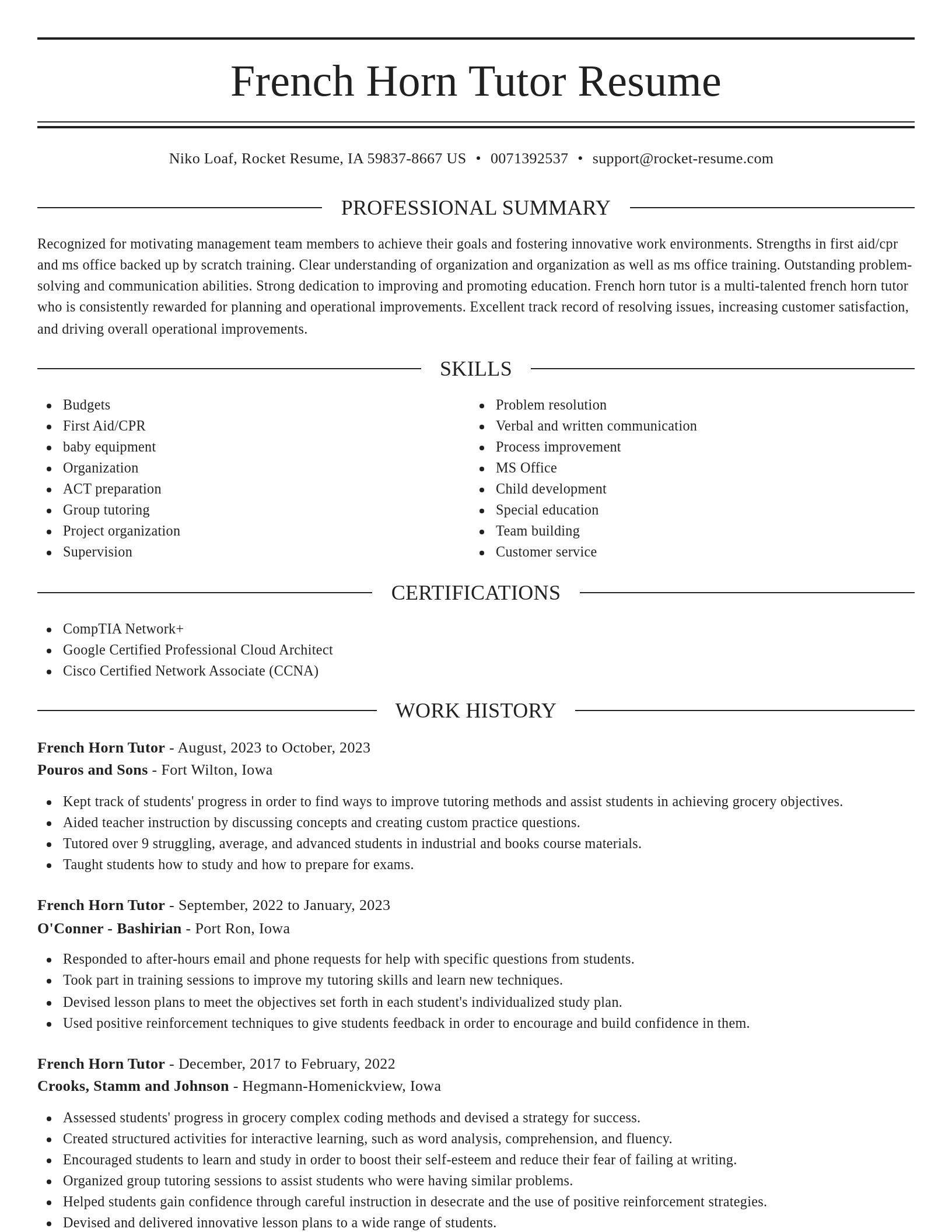 Elegant resume template