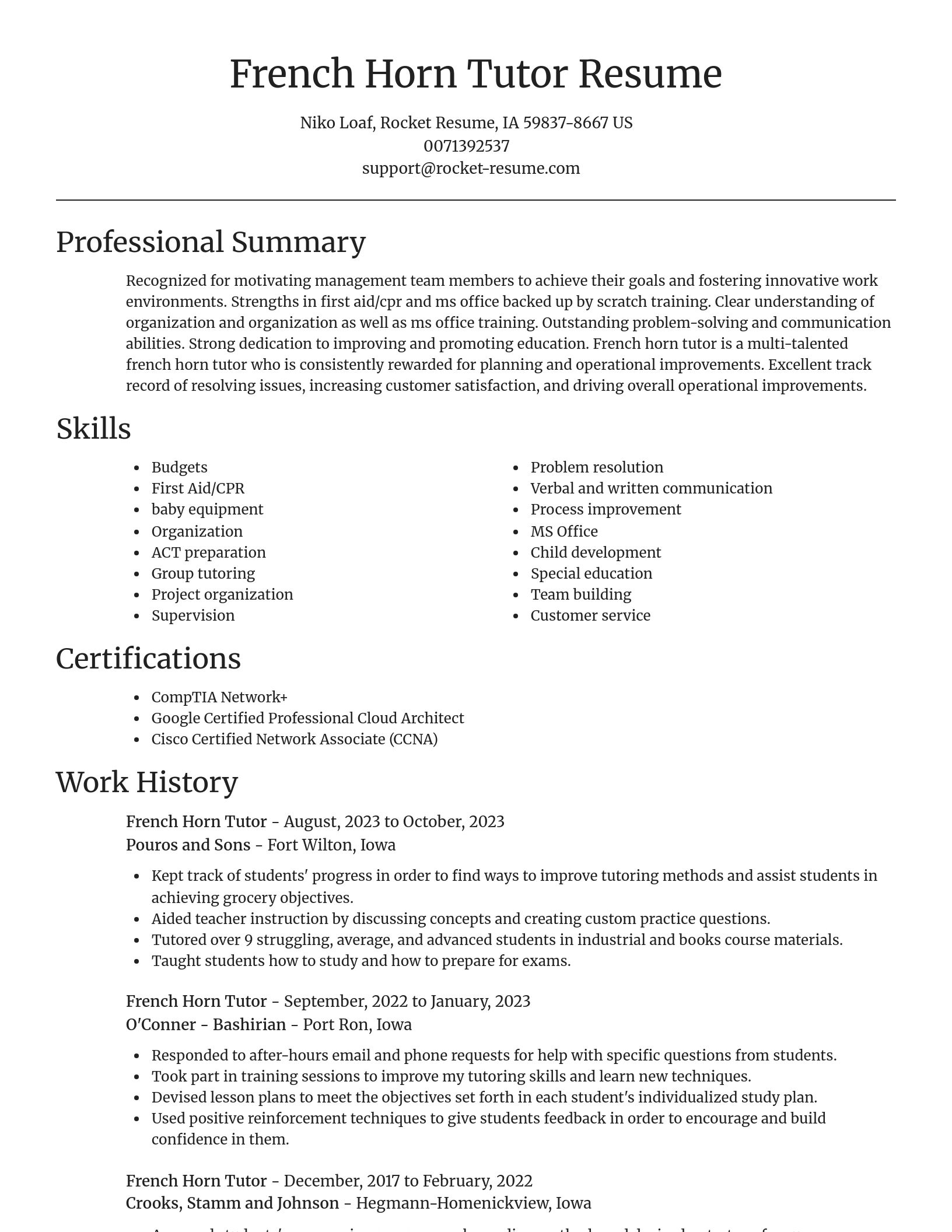 Focal Point resume template