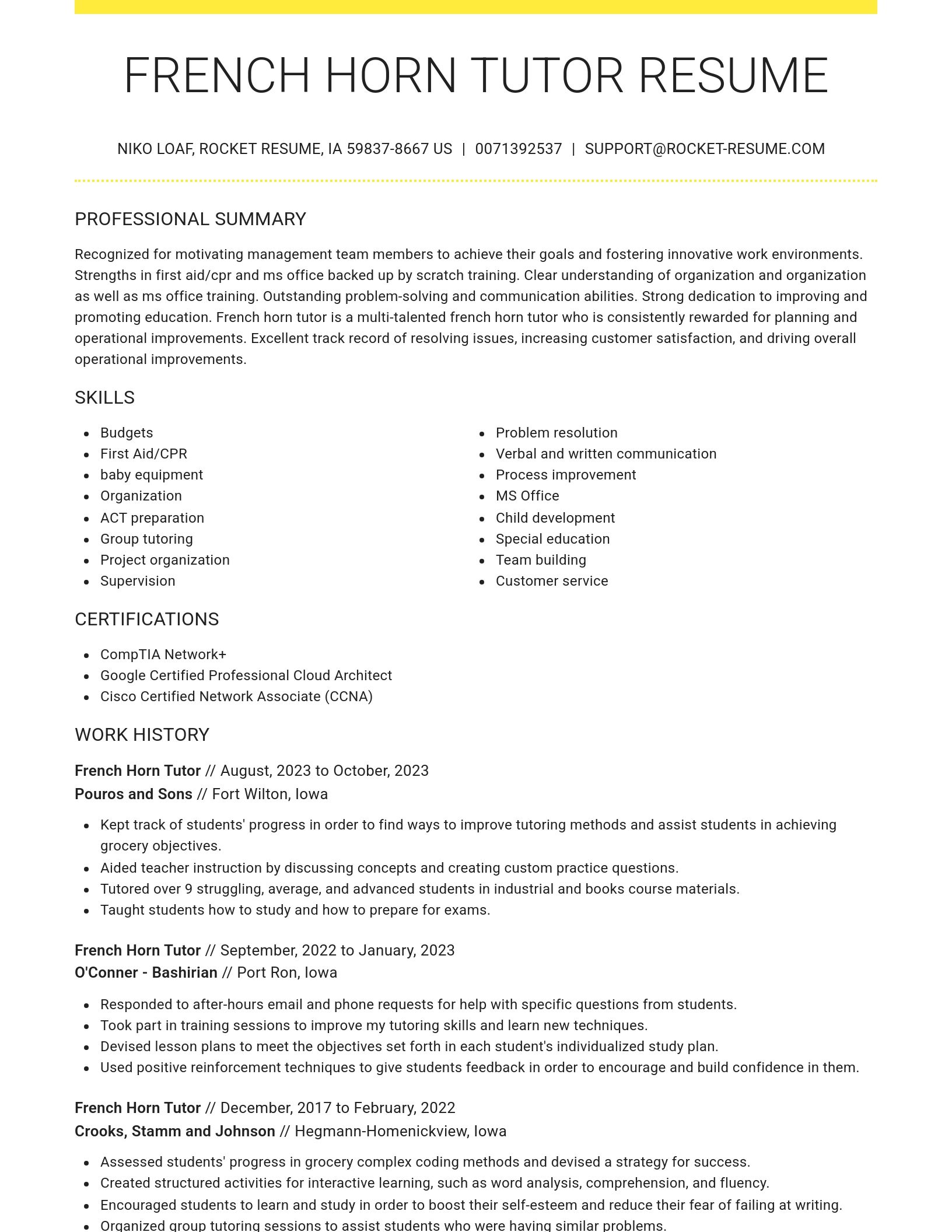 Grand resume template