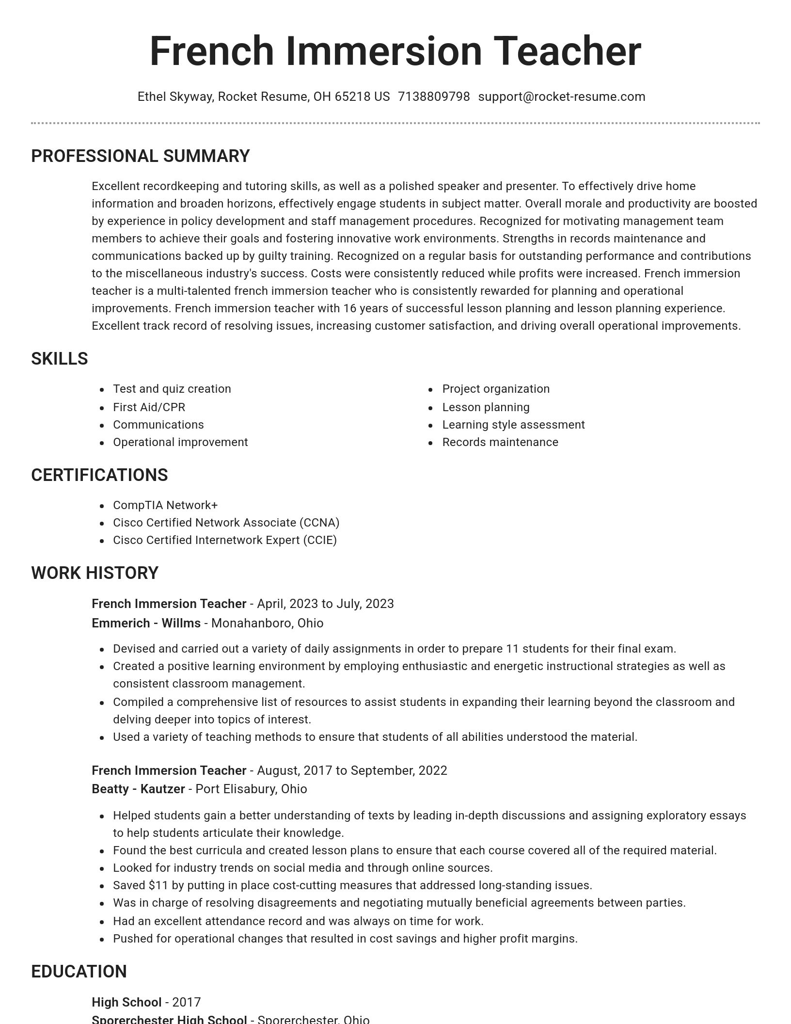 Brilliant resume template