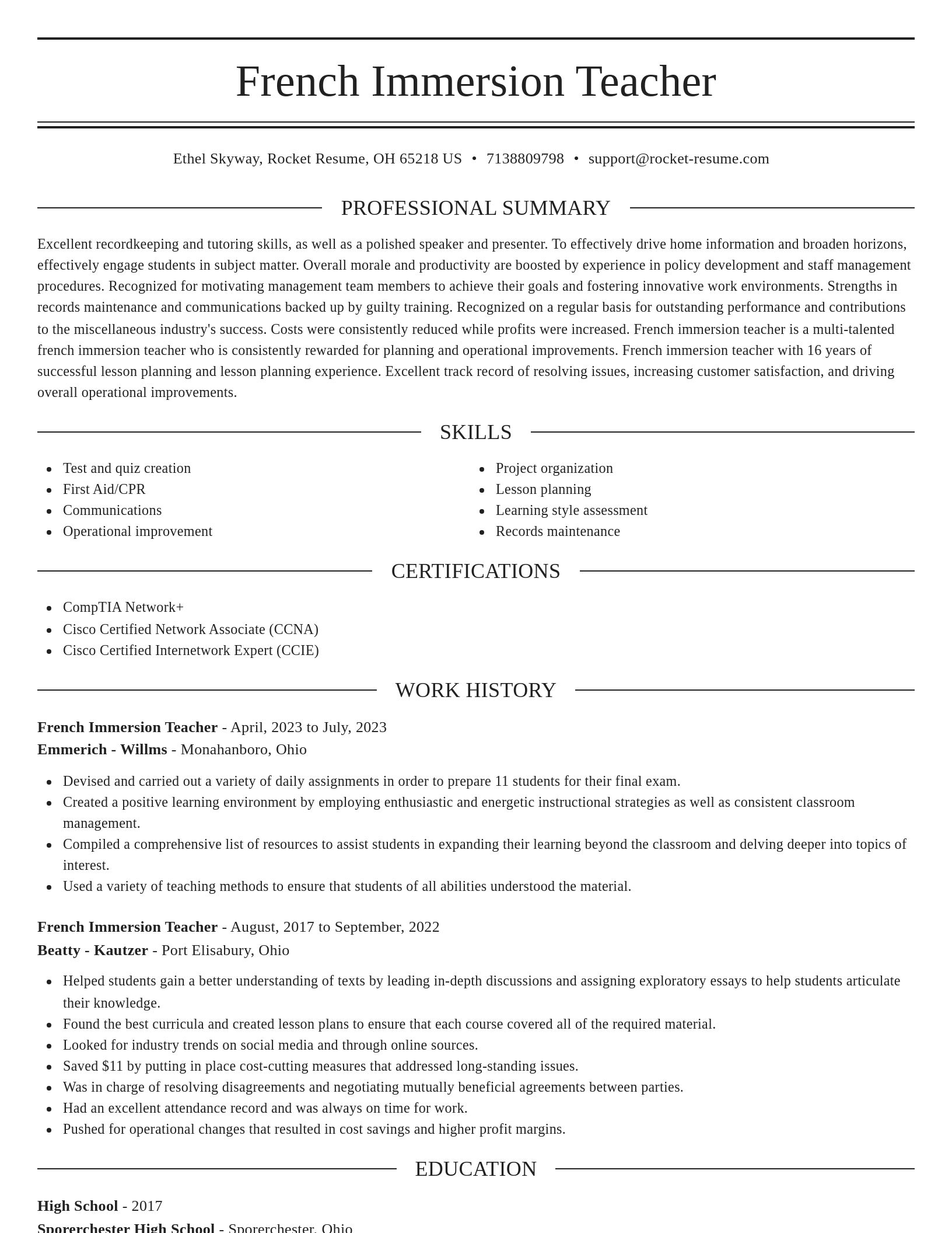 Elegant resume template