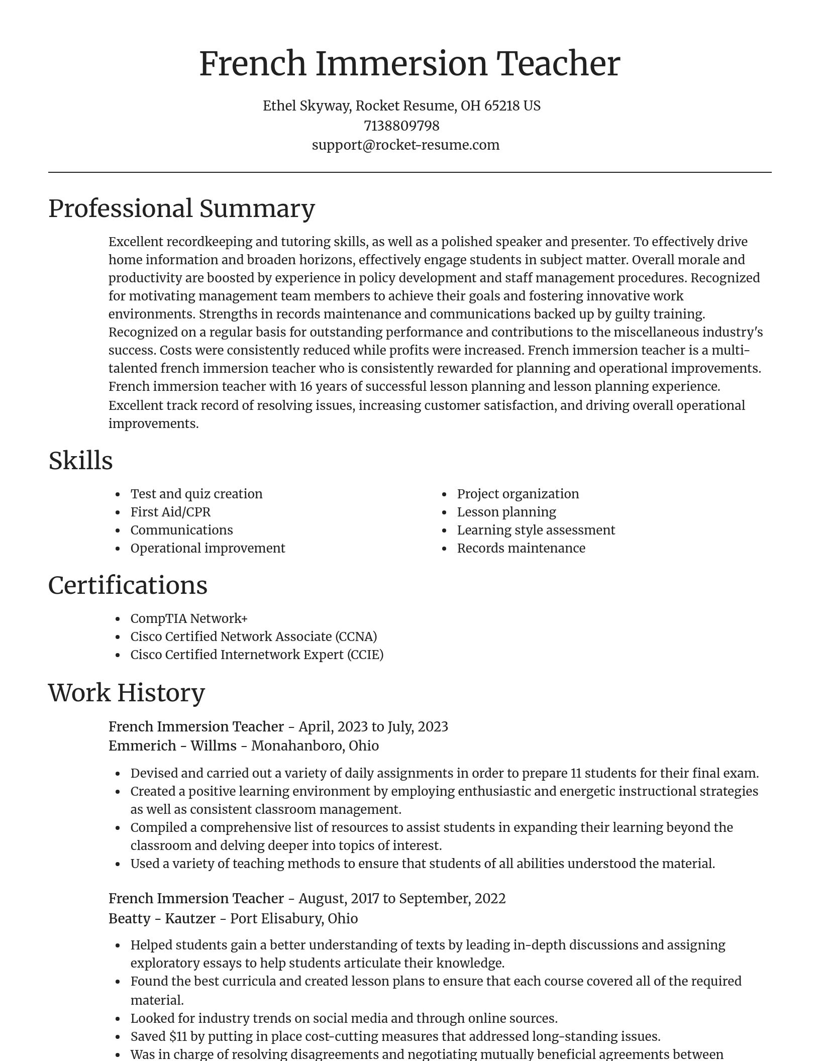 Focal Point resume template