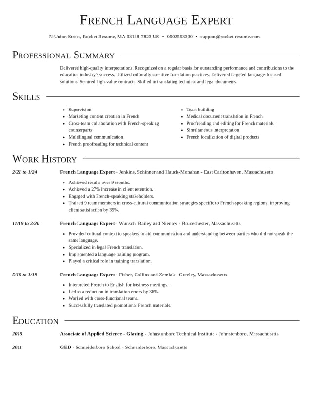 Director resume template