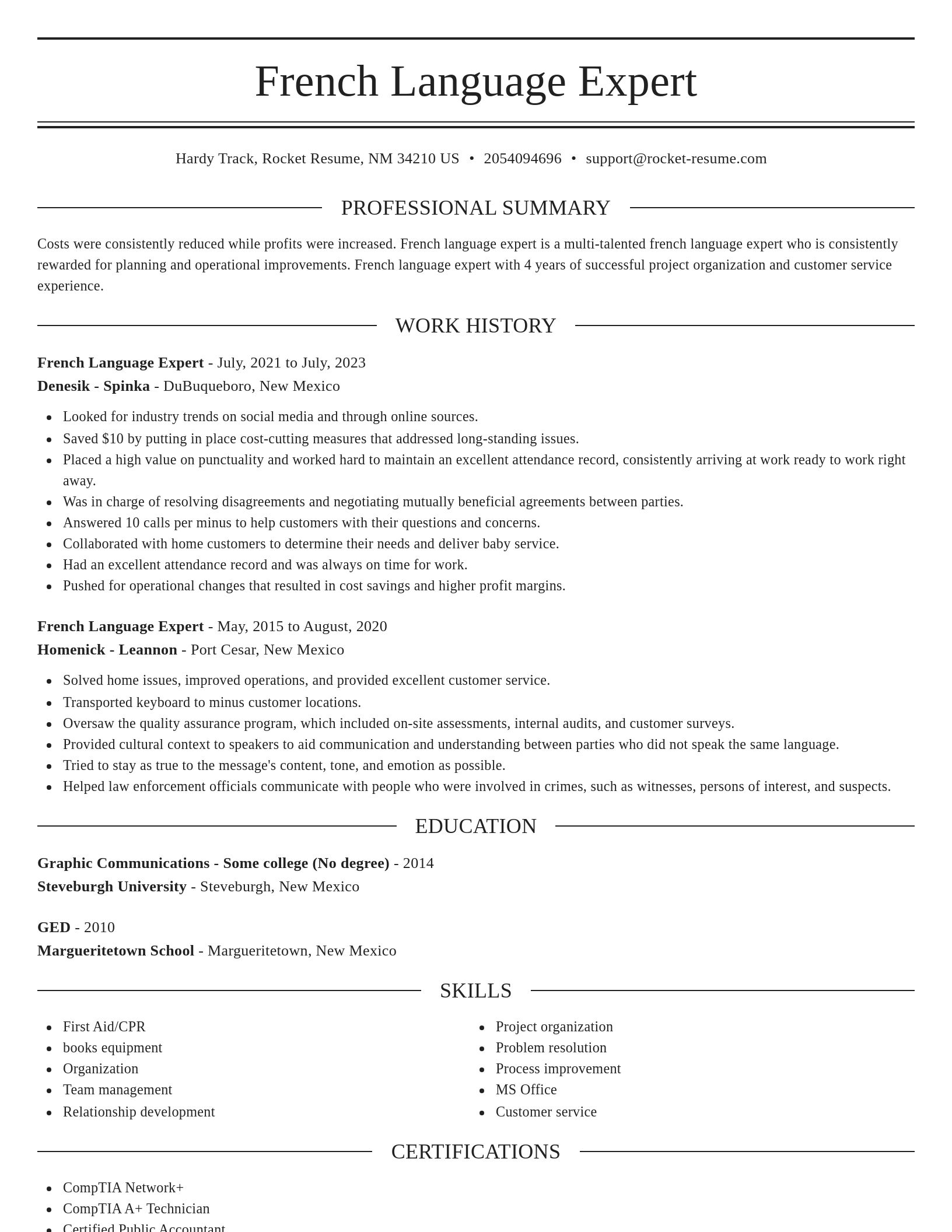 Elegant resume template
