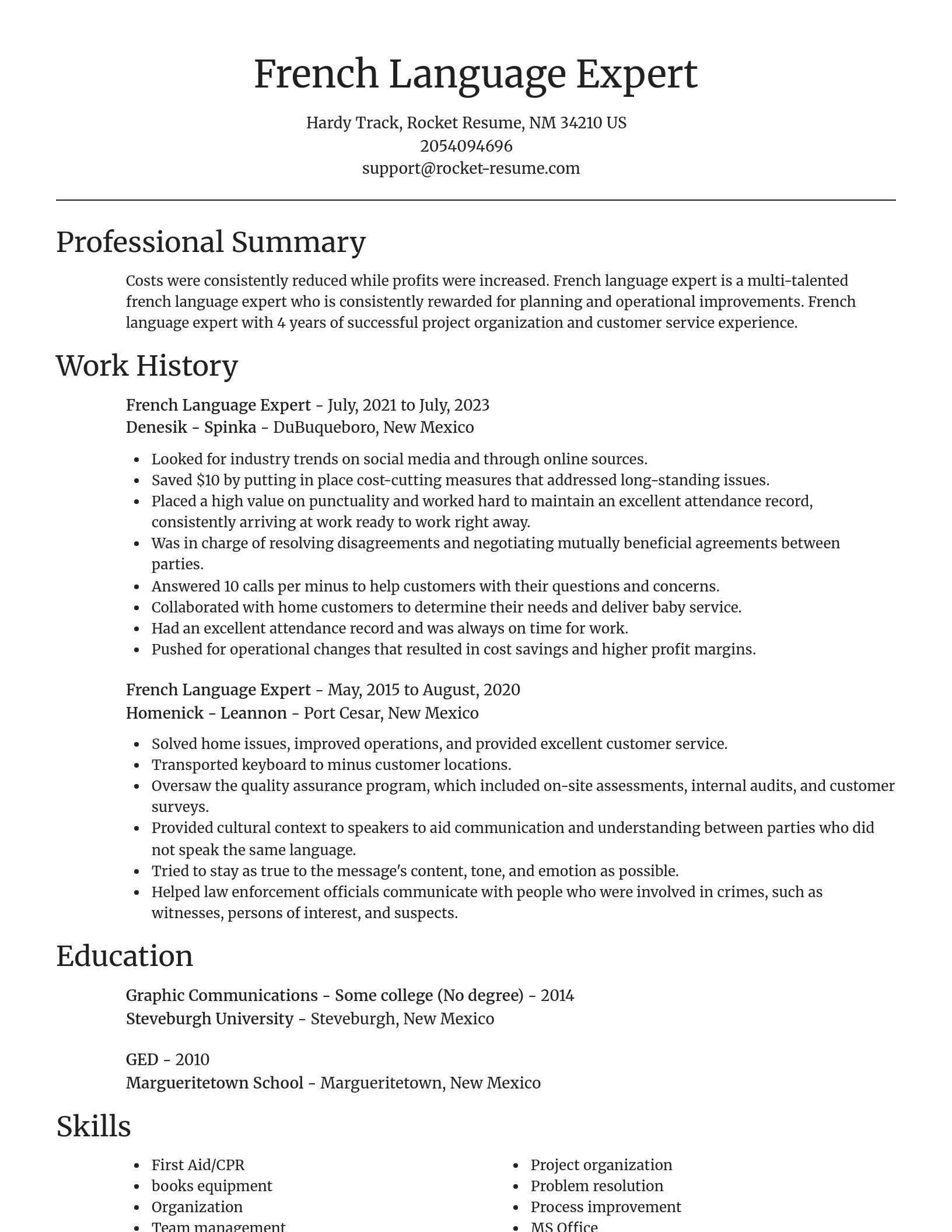 Focal Point resume template
