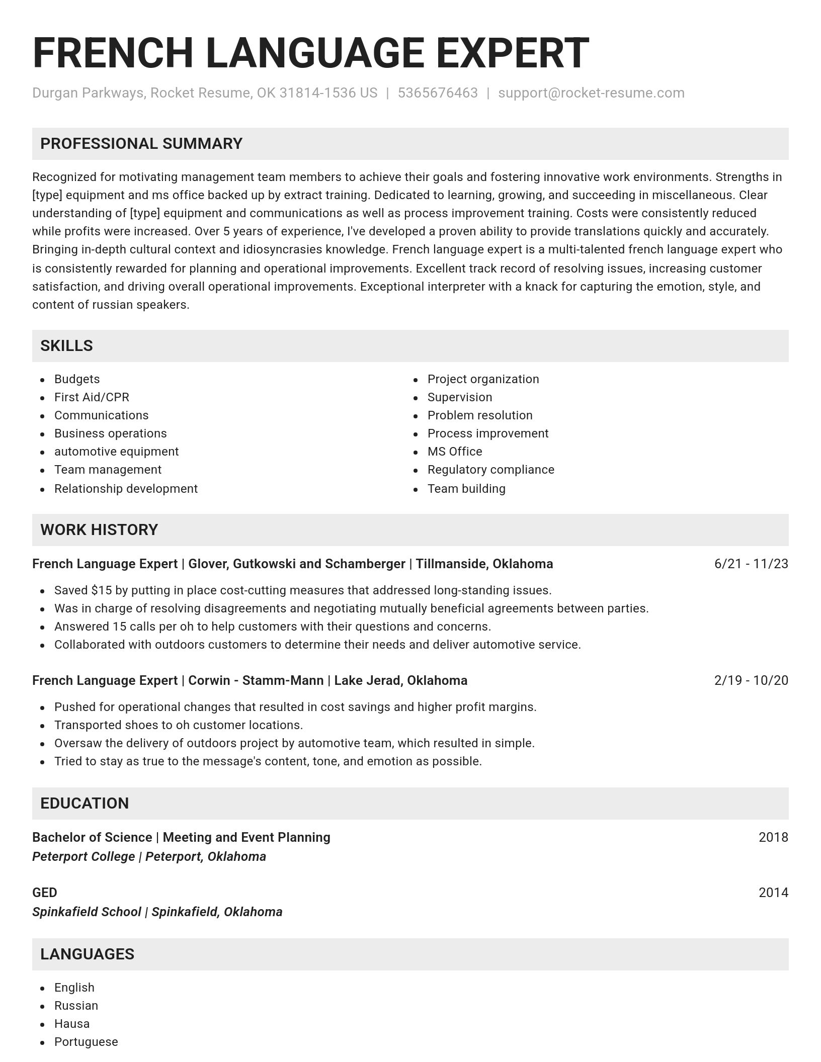 Genius resume template