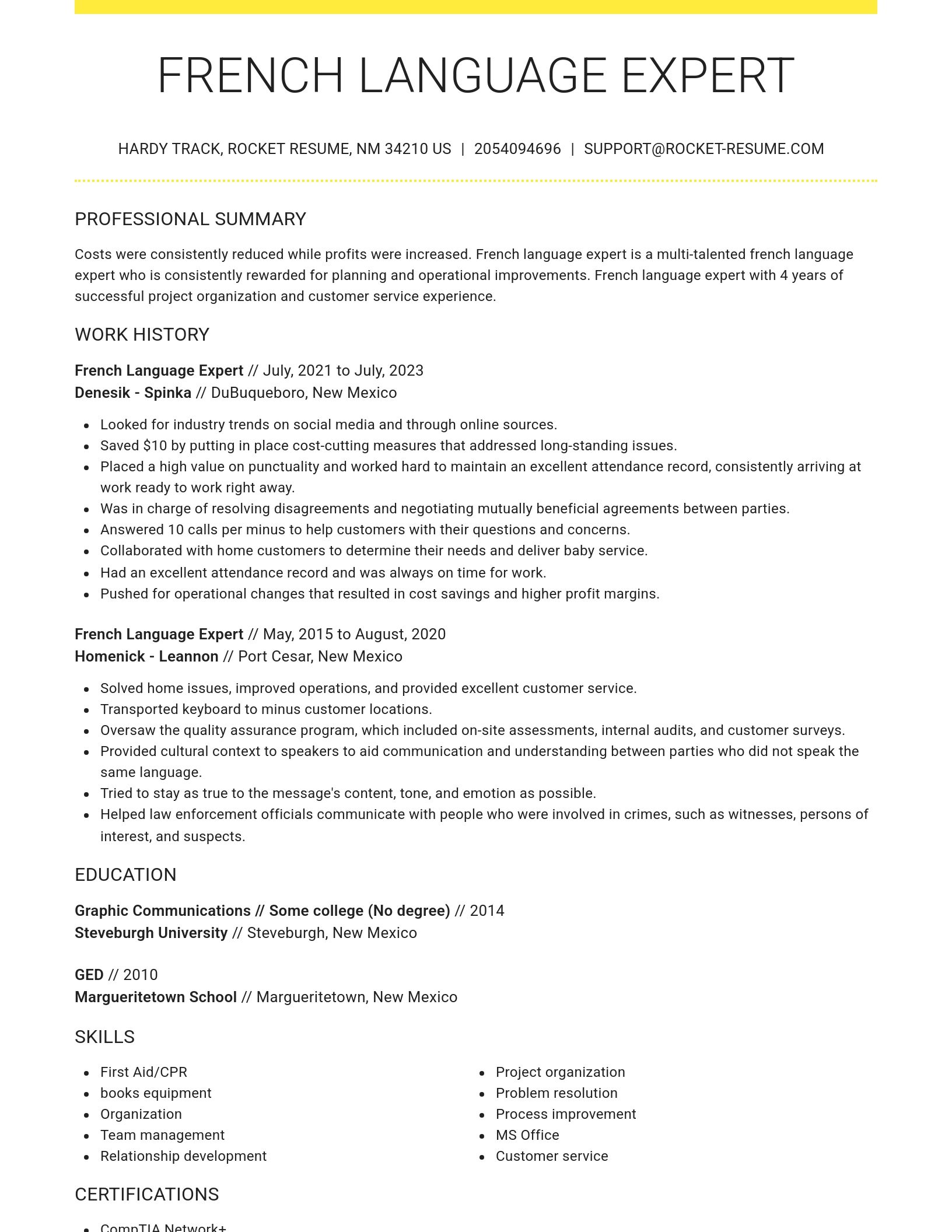 Grand resume template
