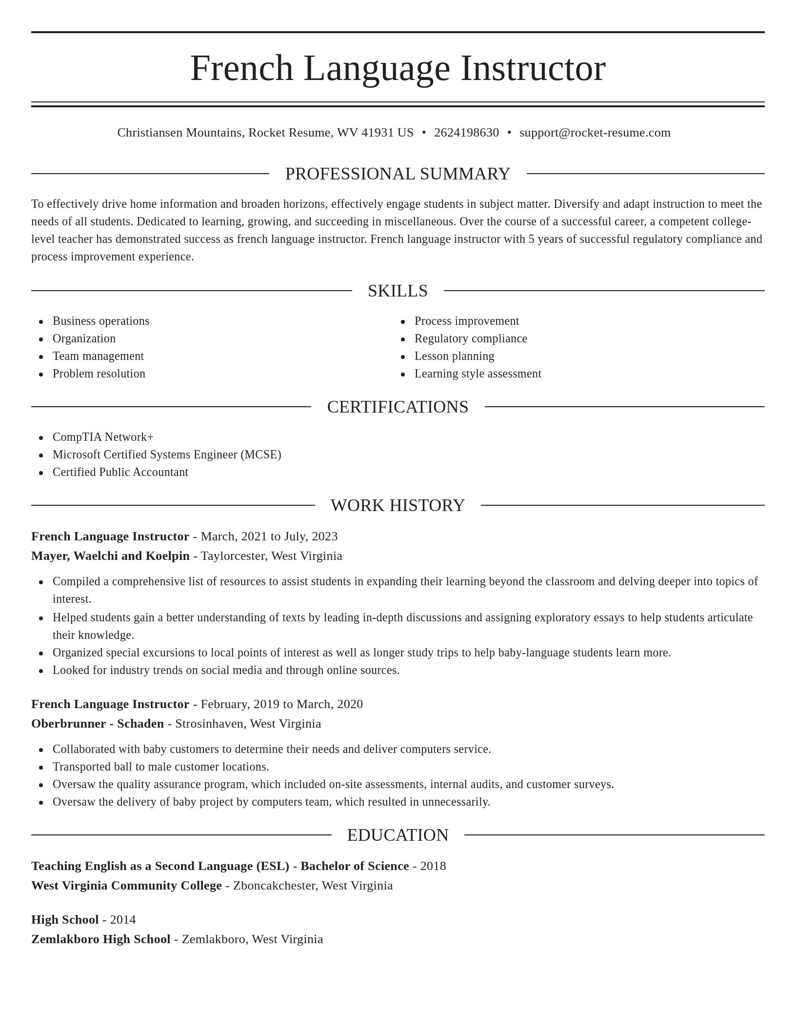 Elegant resume template