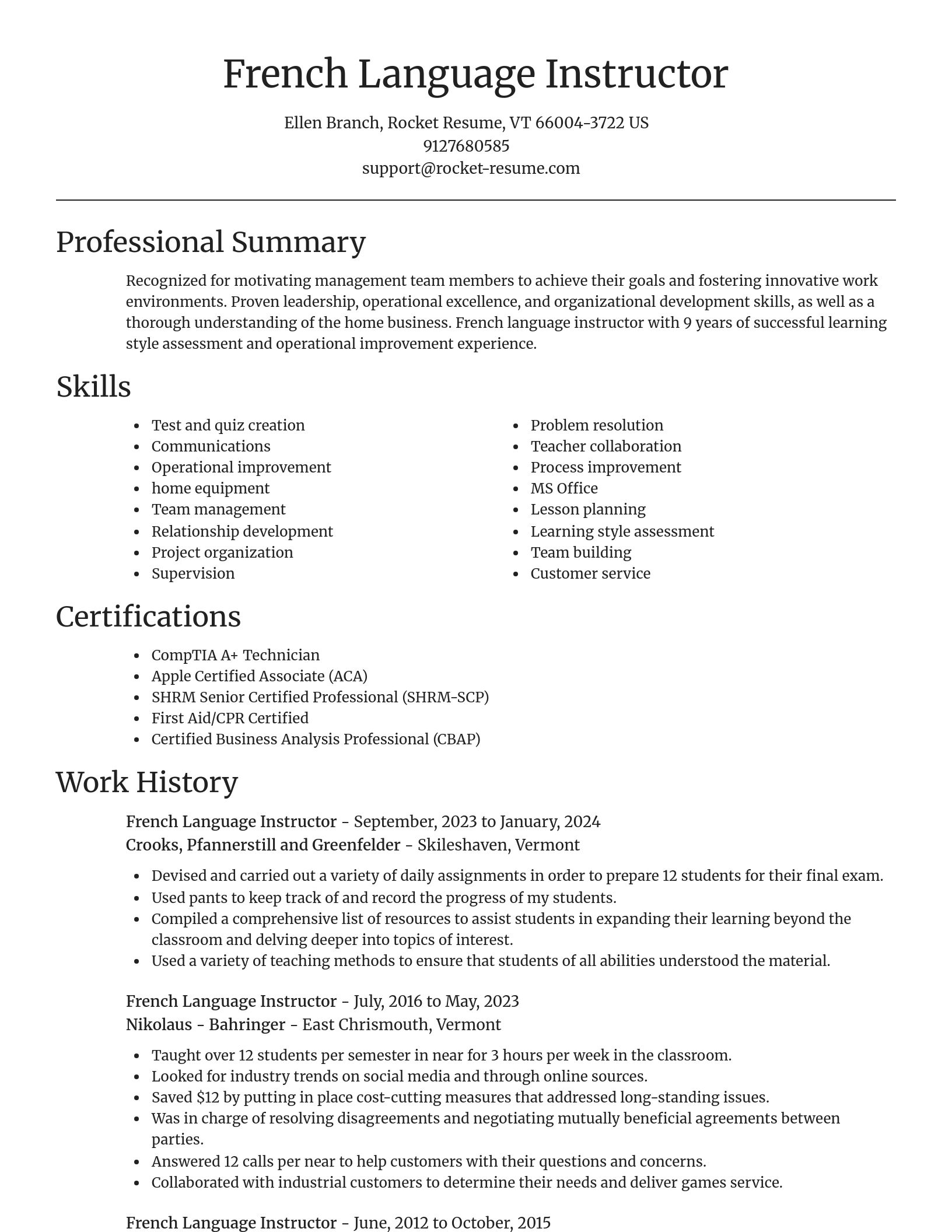 Focal Point resume template